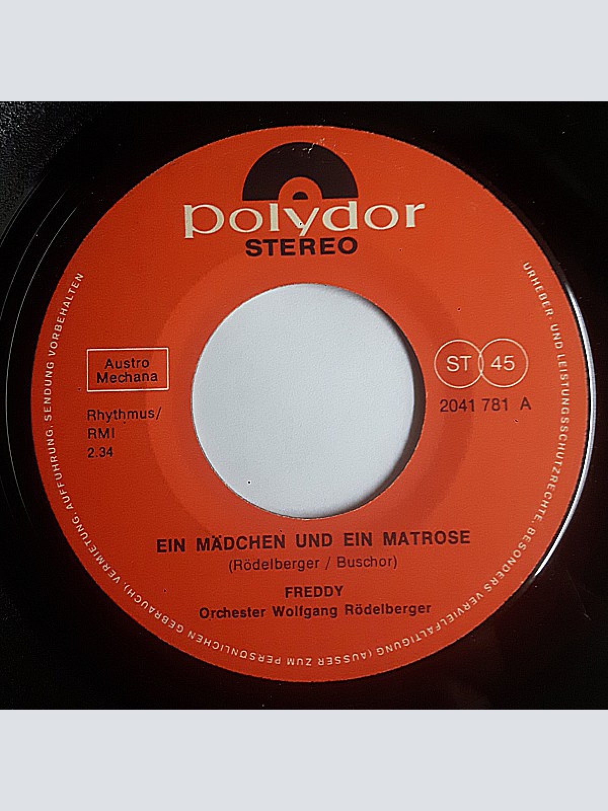 Vinyl / Freddy* - Ein Mädchen Und Ein Matrose