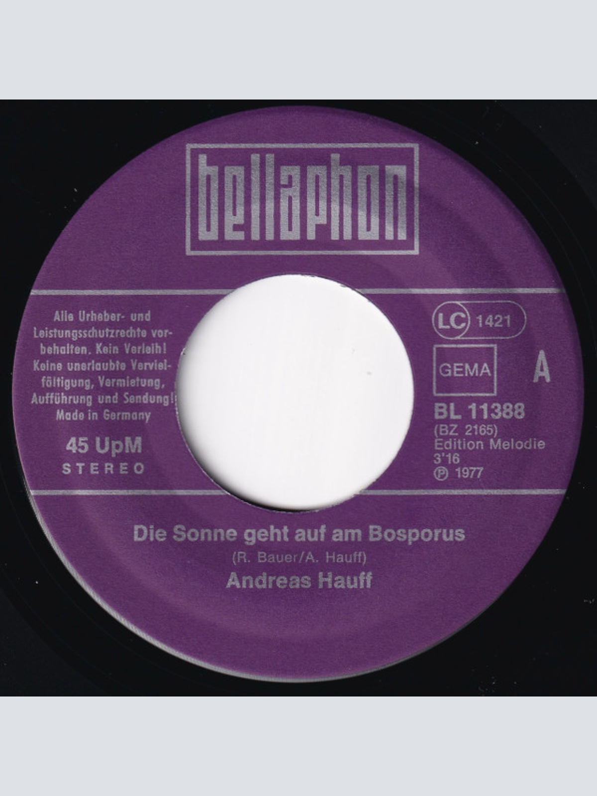 Vinyl / Andreas Hauff - Die Sonne Geht Auf Am Bosporus