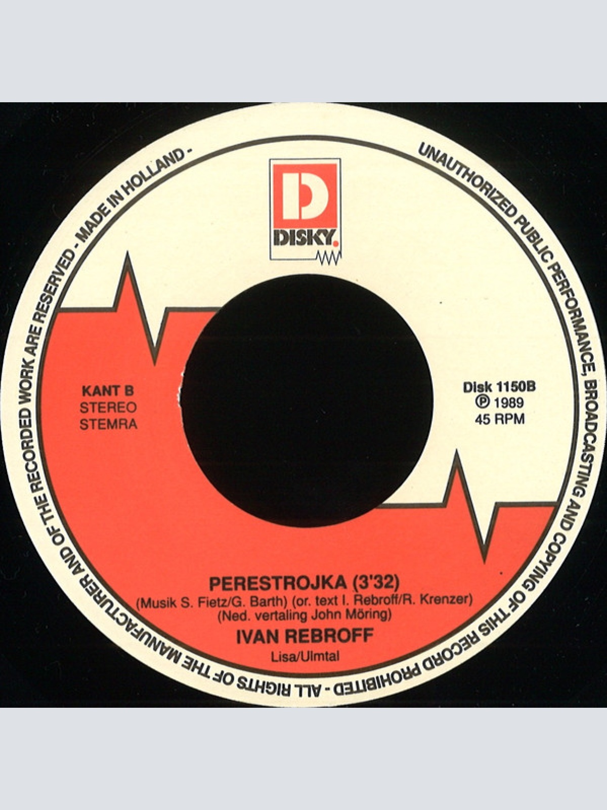 Vinyl / Ivan Rebroff - Glasnost / Perestroika