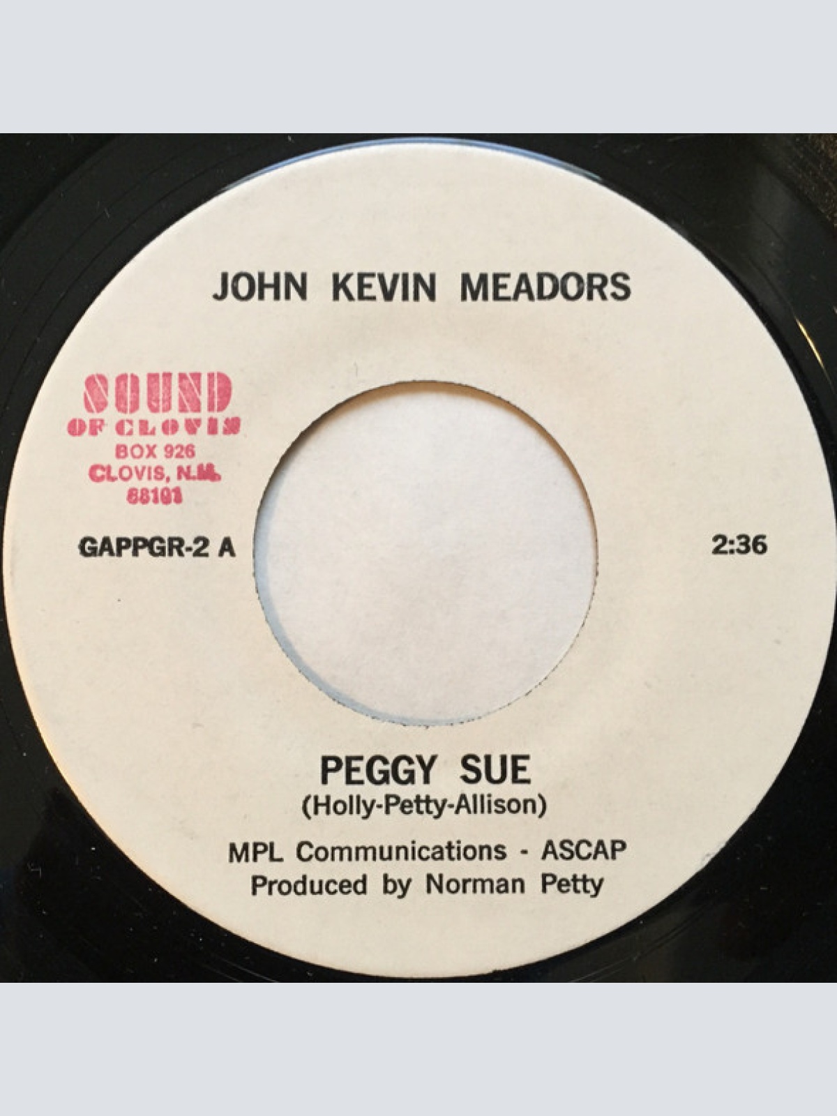 Vinyl / John Kevin Meadors - Peggy Sue
