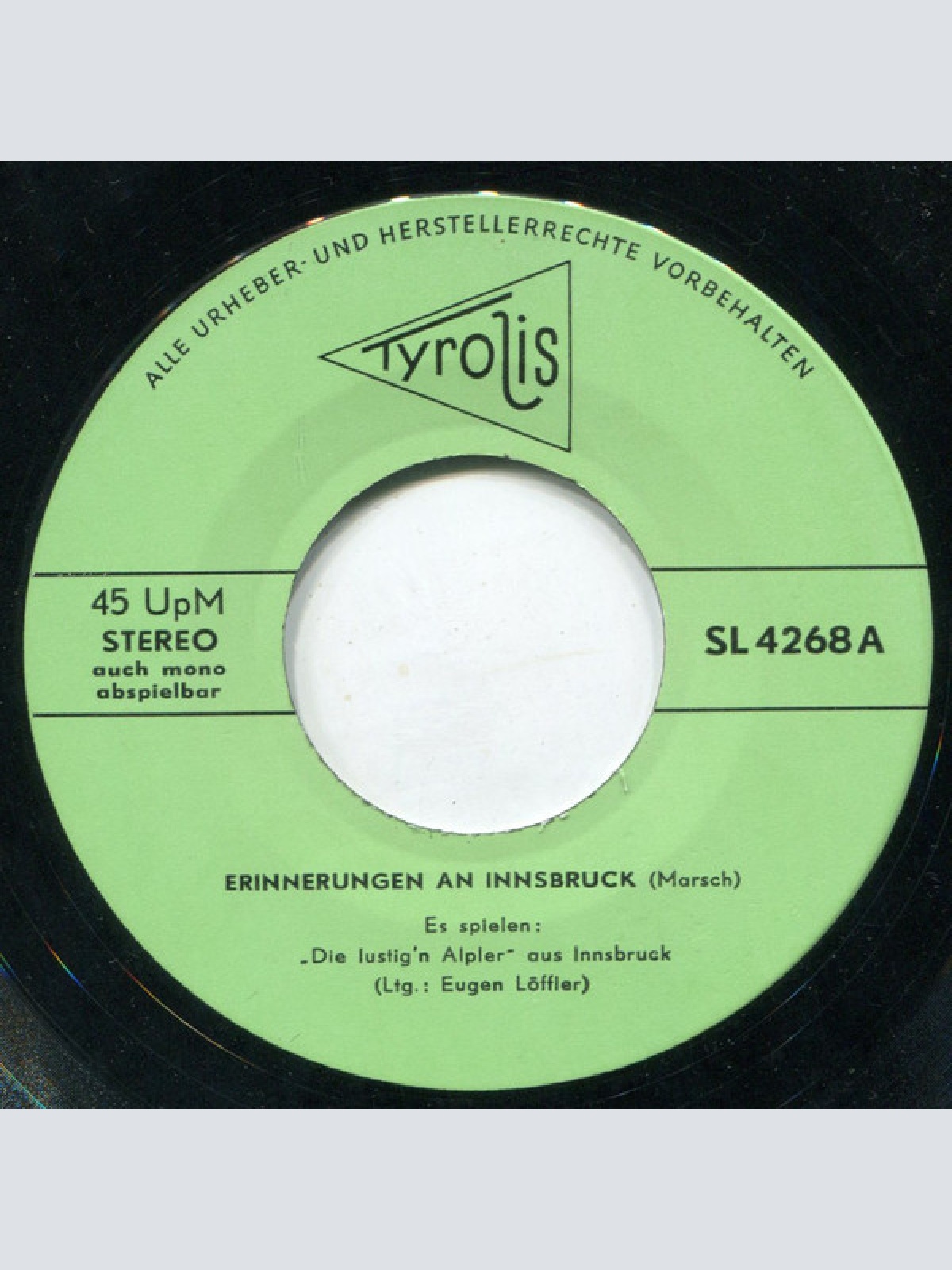 Vinyl / Die Lustigen Alpler - Erinnerungen An Innsbruck