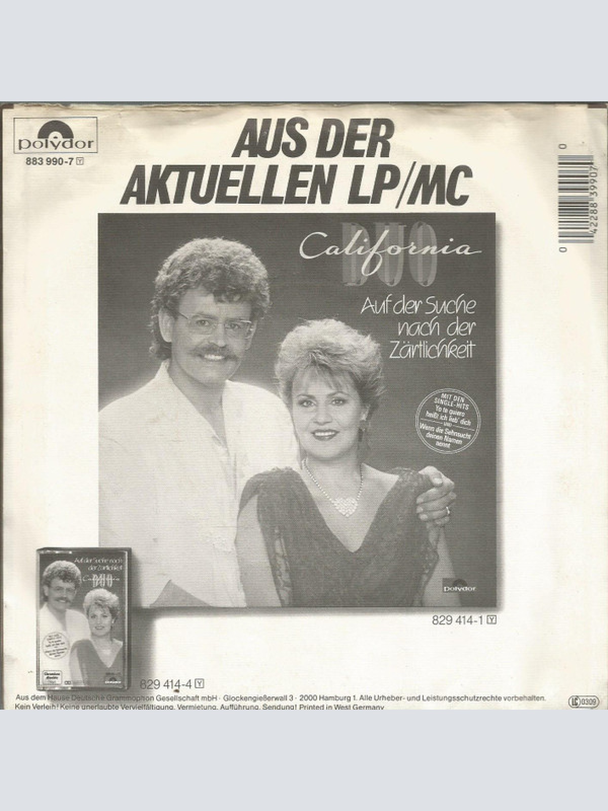 Vinyl / Duo California - Auf Der Suche Nach Der Zärtlichkeit