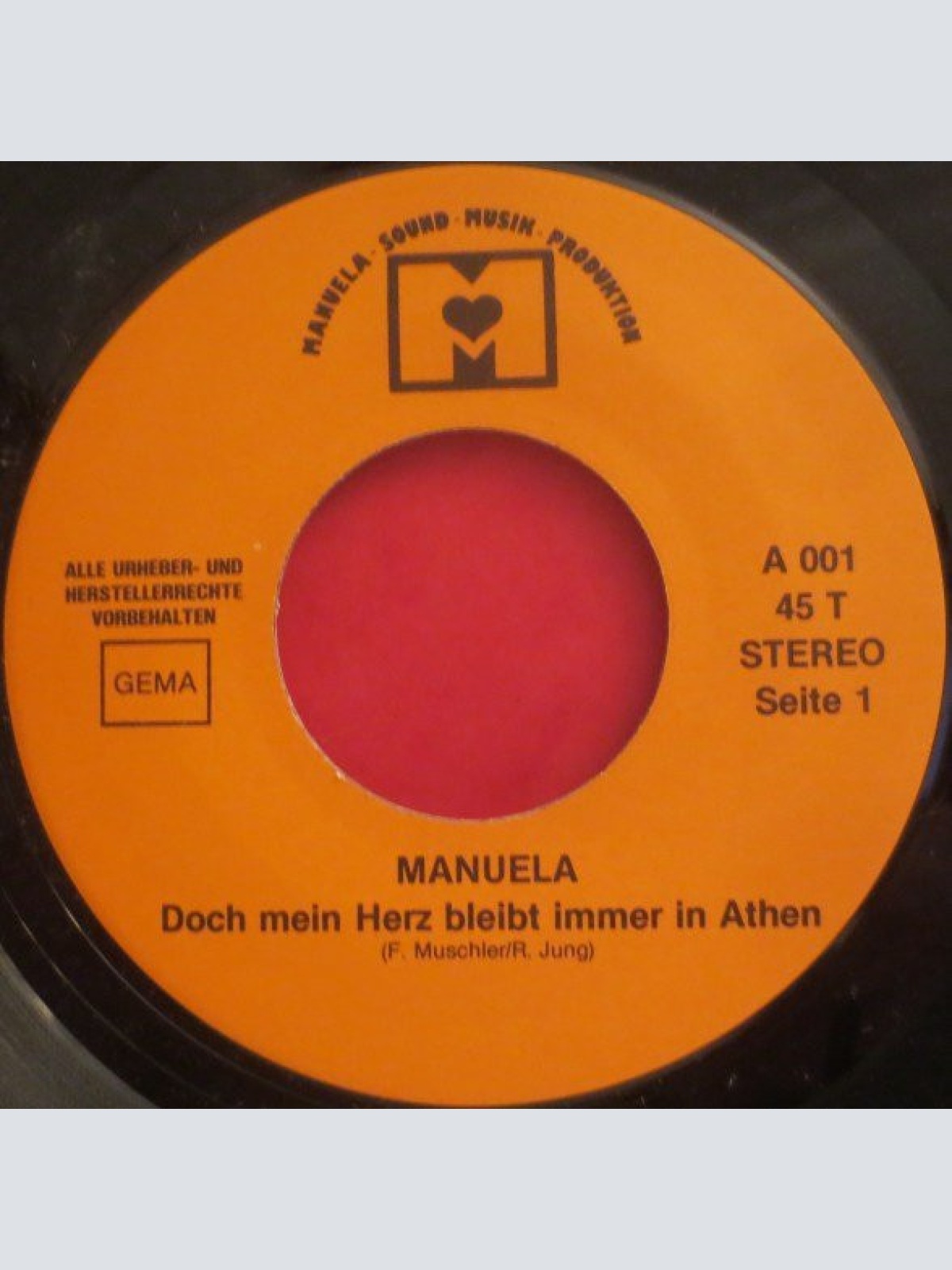 Vinyl / Manuela (5) - Doch Mein Herz Bleibt Immer In Athen / Komm Häng' Dich Ein Bei Mir