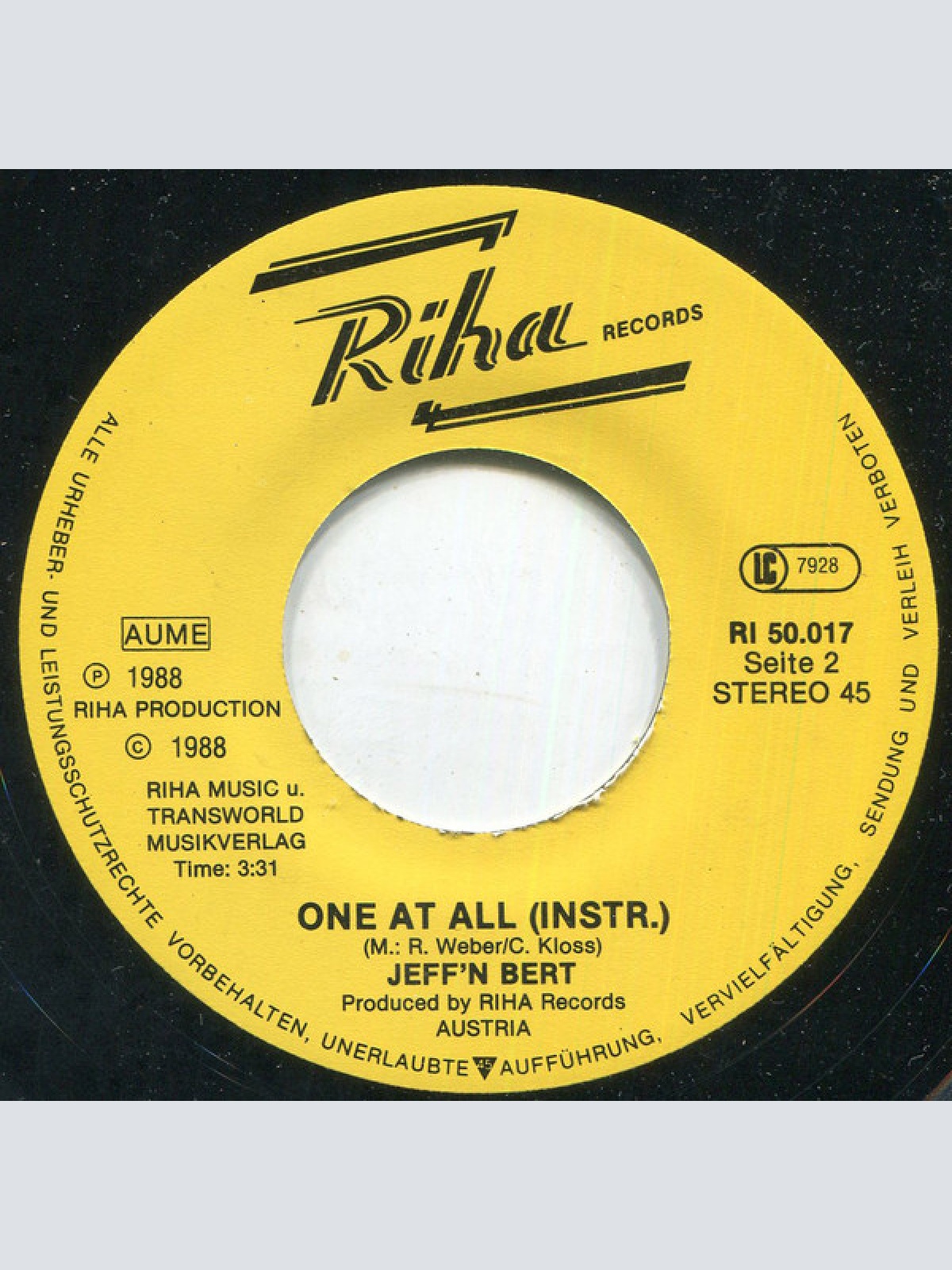 Vinyl / Jeff'N Bert - Alles, Und Noch Mehr