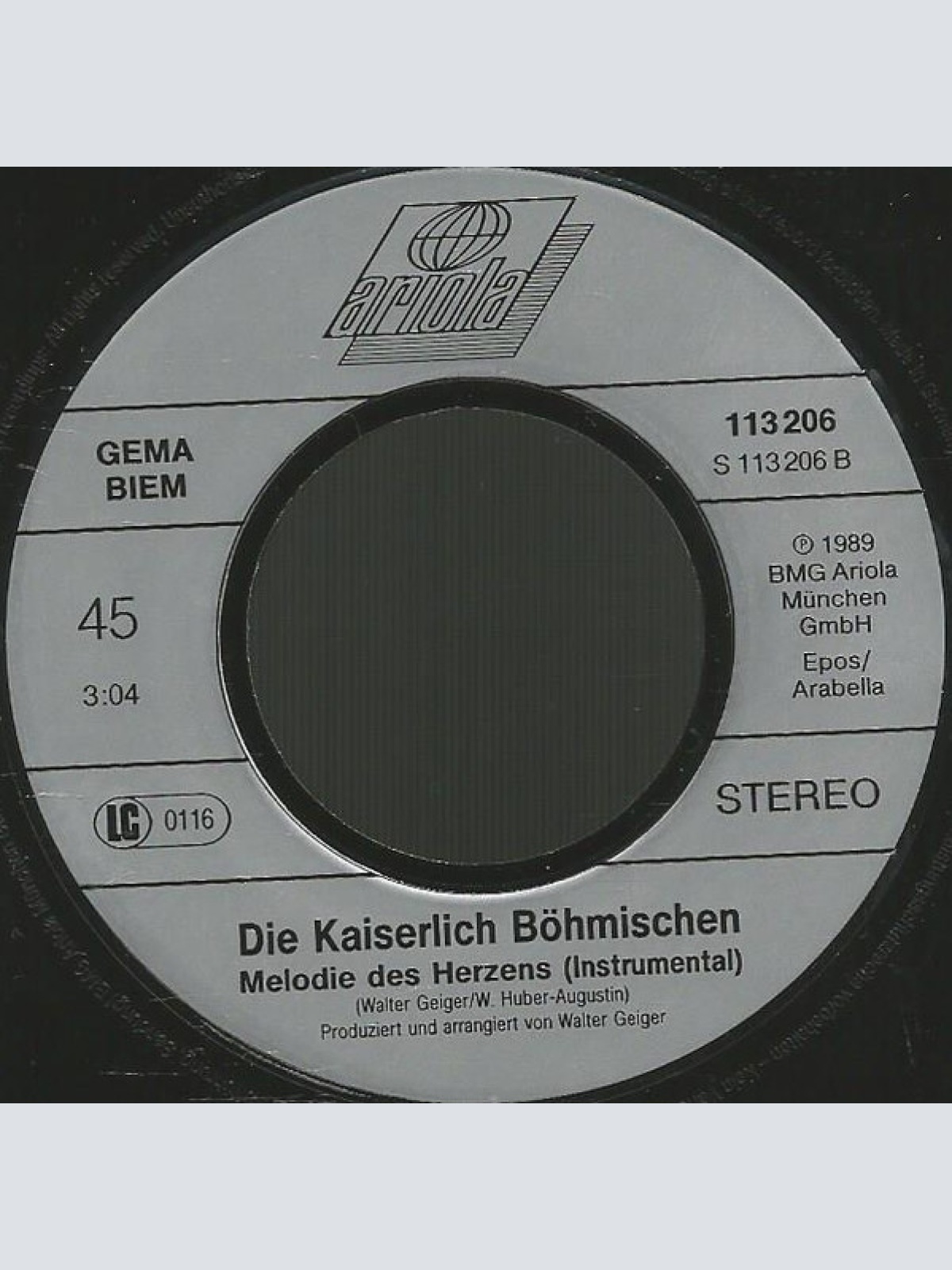 Vinyl / Die Kaiserlich Böhmischen - Jeder Denkt An Sich (Nur Ich, Ich Denk An Mich)