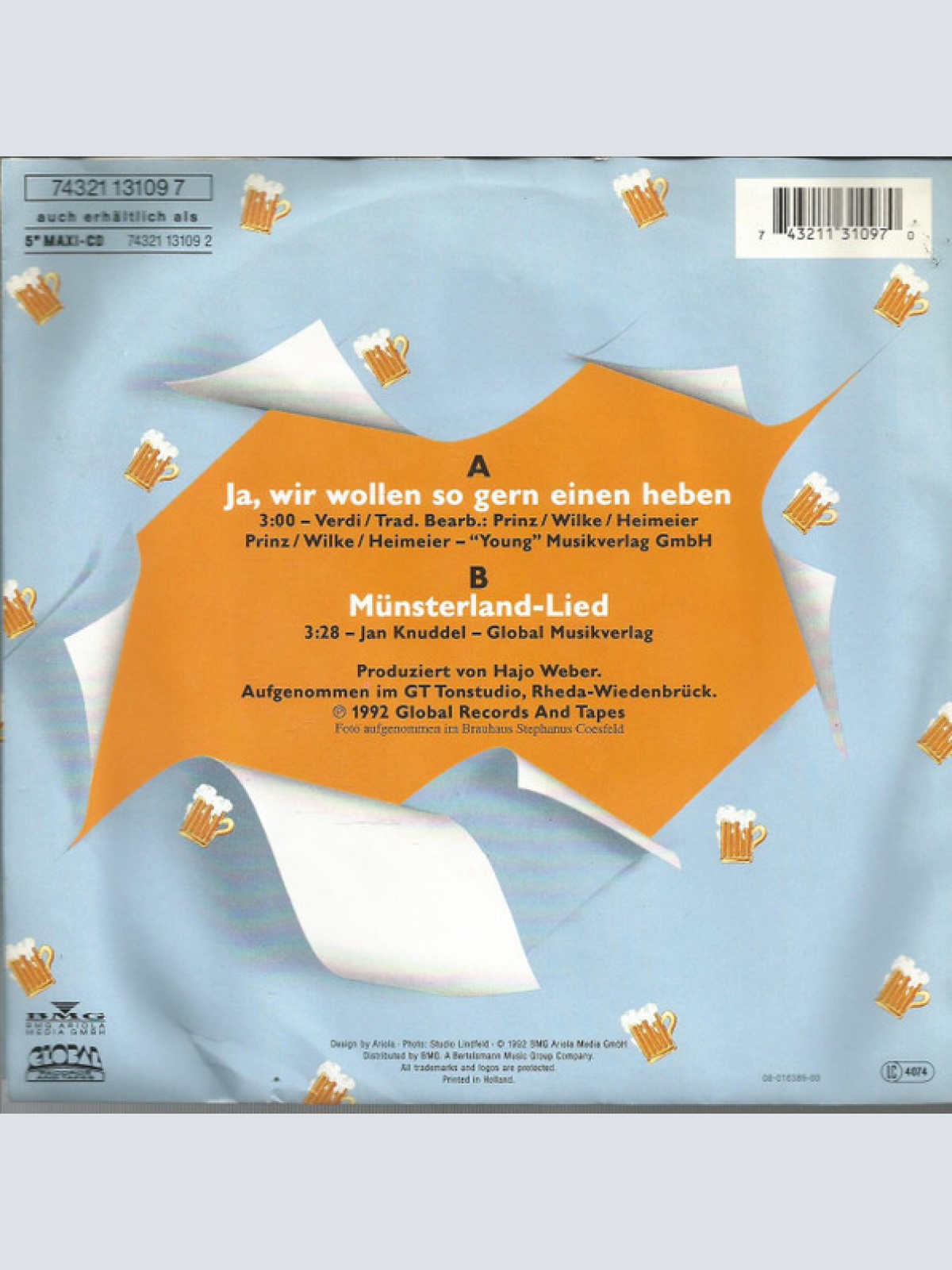 Vinyl / Otto Und Die Sauberen Jungs - Ja, Wir Wollen So Gern Einen Heben