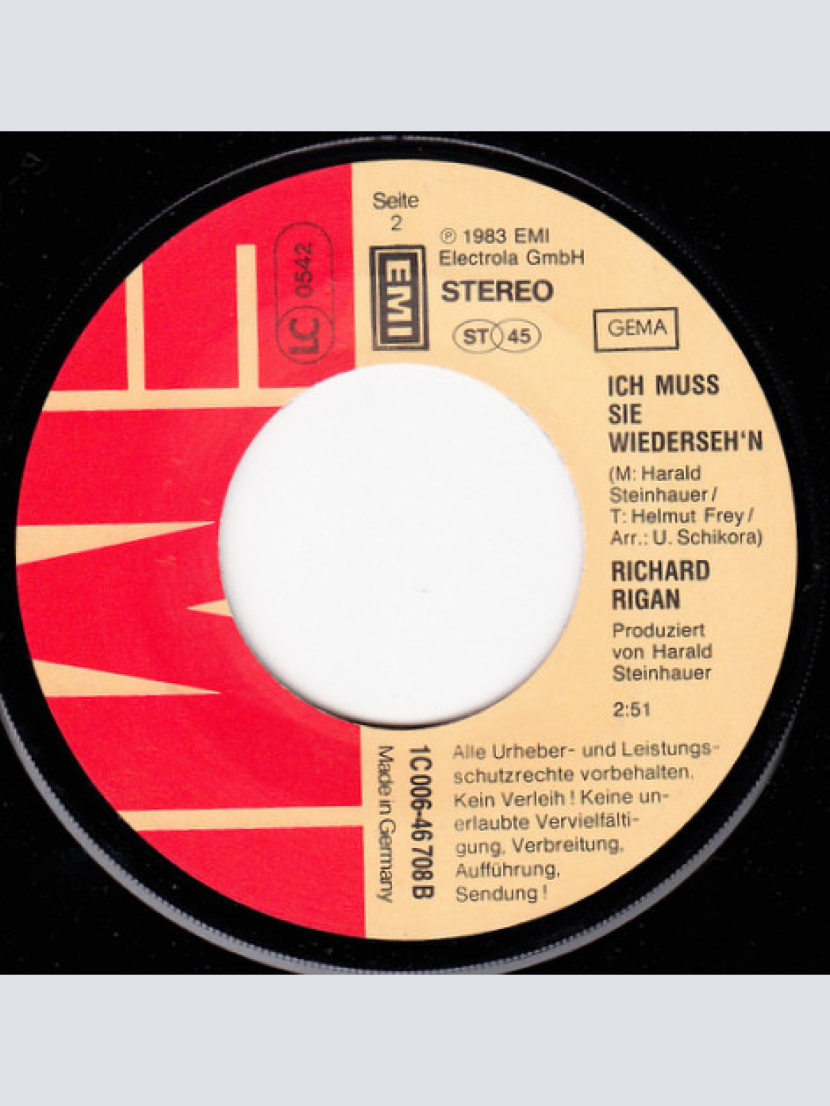 Vinyl / Richard Rigan - Stark War Ich Nur Neben Dir