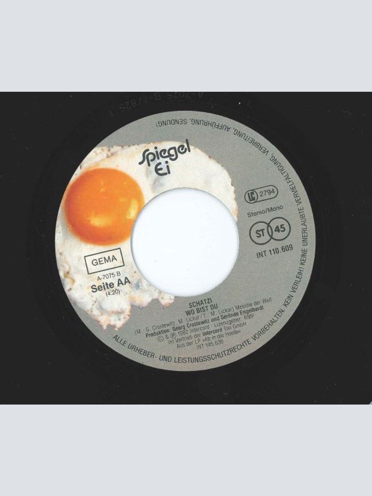 Vinyl / Schatzi - Chinese Girl (Ich Mag Dich) / Wo Bist Du?