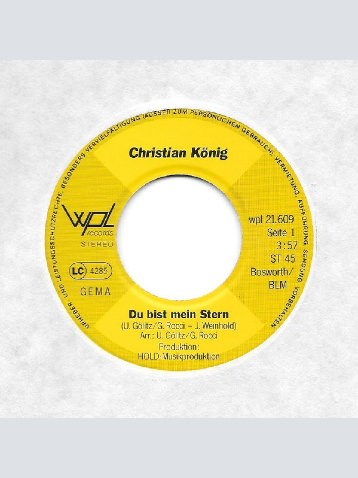 Vinyl / Christian König - Du Bist Mein Stern