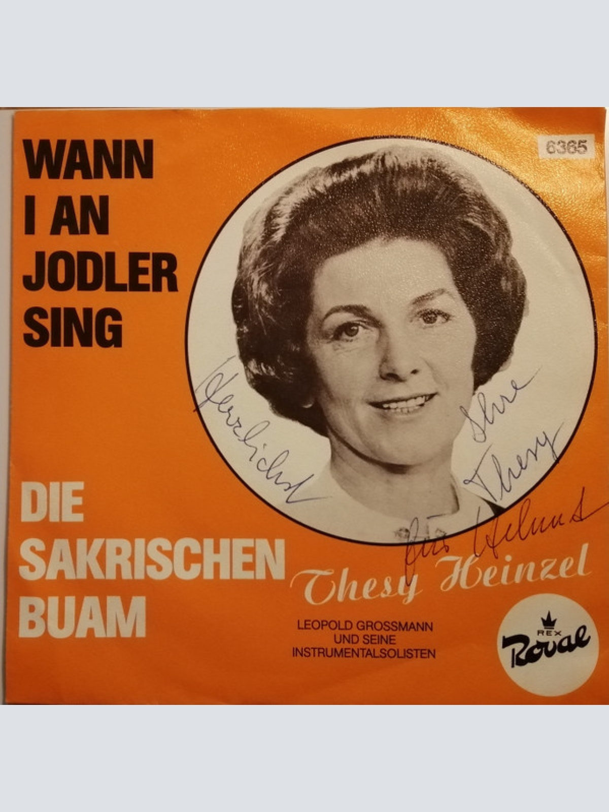 Vinyl / Thesy Heinzel - Die Sakrischen Buam / Wann I An Jodler Sing