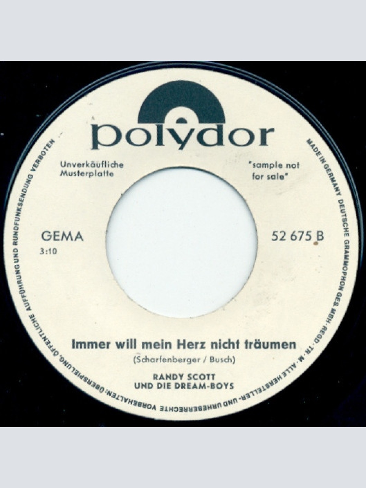 Vinyl / Randy Scott Und Die Dream-Boys - Du Aber Schaust Mich Nicht An