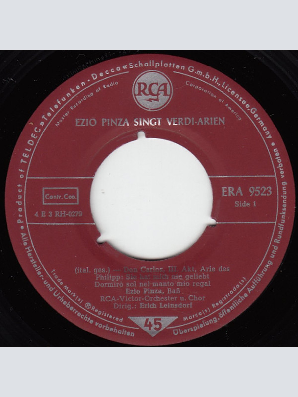 Vinyl / Ezio Pinza - Ezio Pinza Singt Verdi-Arien