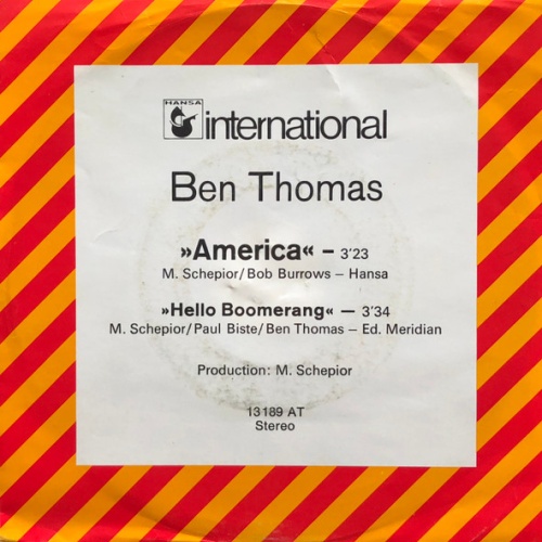 Vinyl / Ben Thomas (2) - America / Hello Boomerang