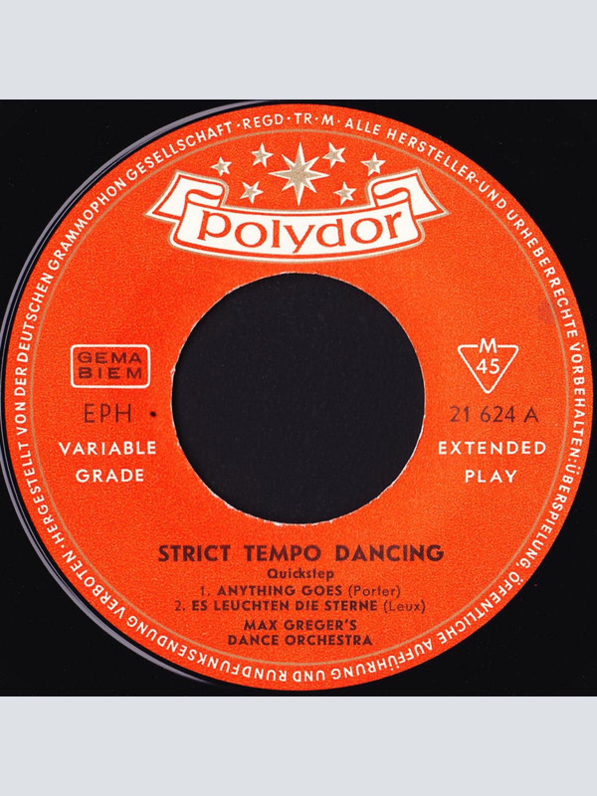 Vinyl / Max Greger's Dance Orchestra* - Strict Tempo Dancing: Quickstep