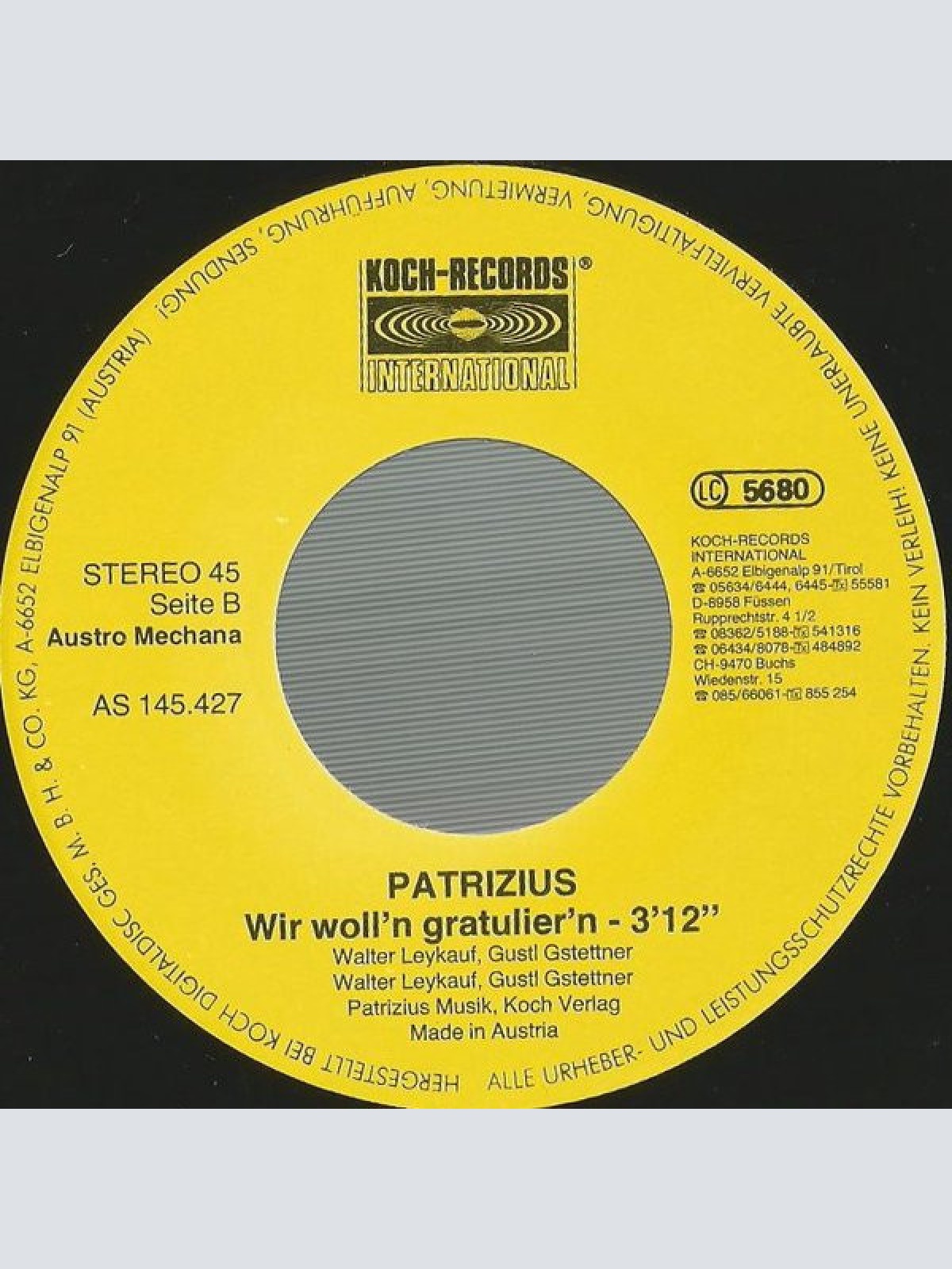 Vinyl / Patrizius - Gold'ne Hochzeit