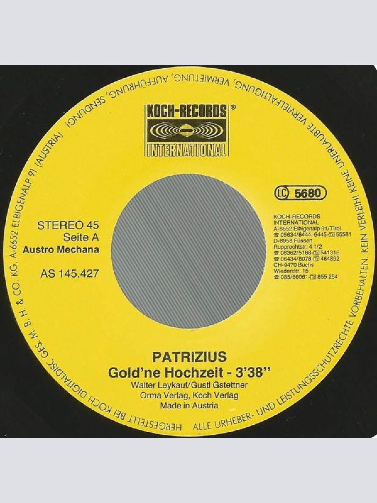 Vinyl / Patrizius - Gold'ne Hochzeit