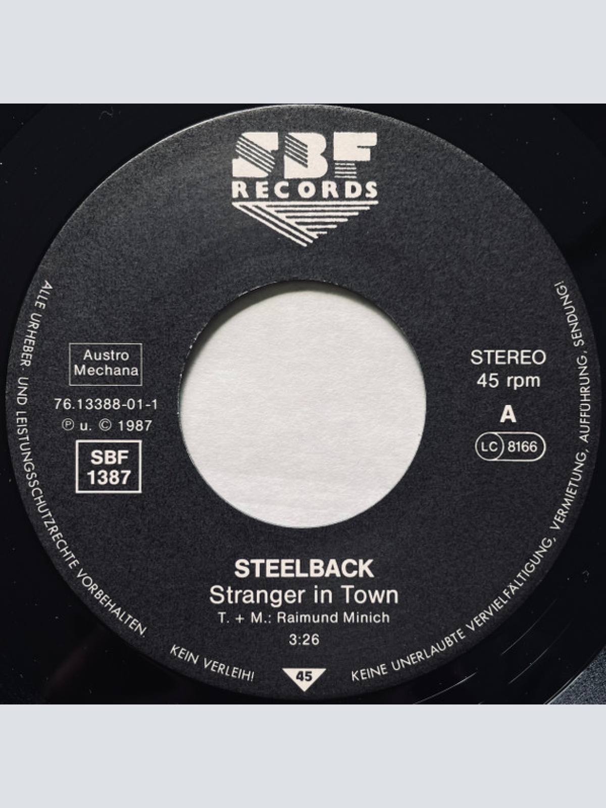 Vinyl / Steelback (2) - Stranger In Town / Eighteen Wheels
