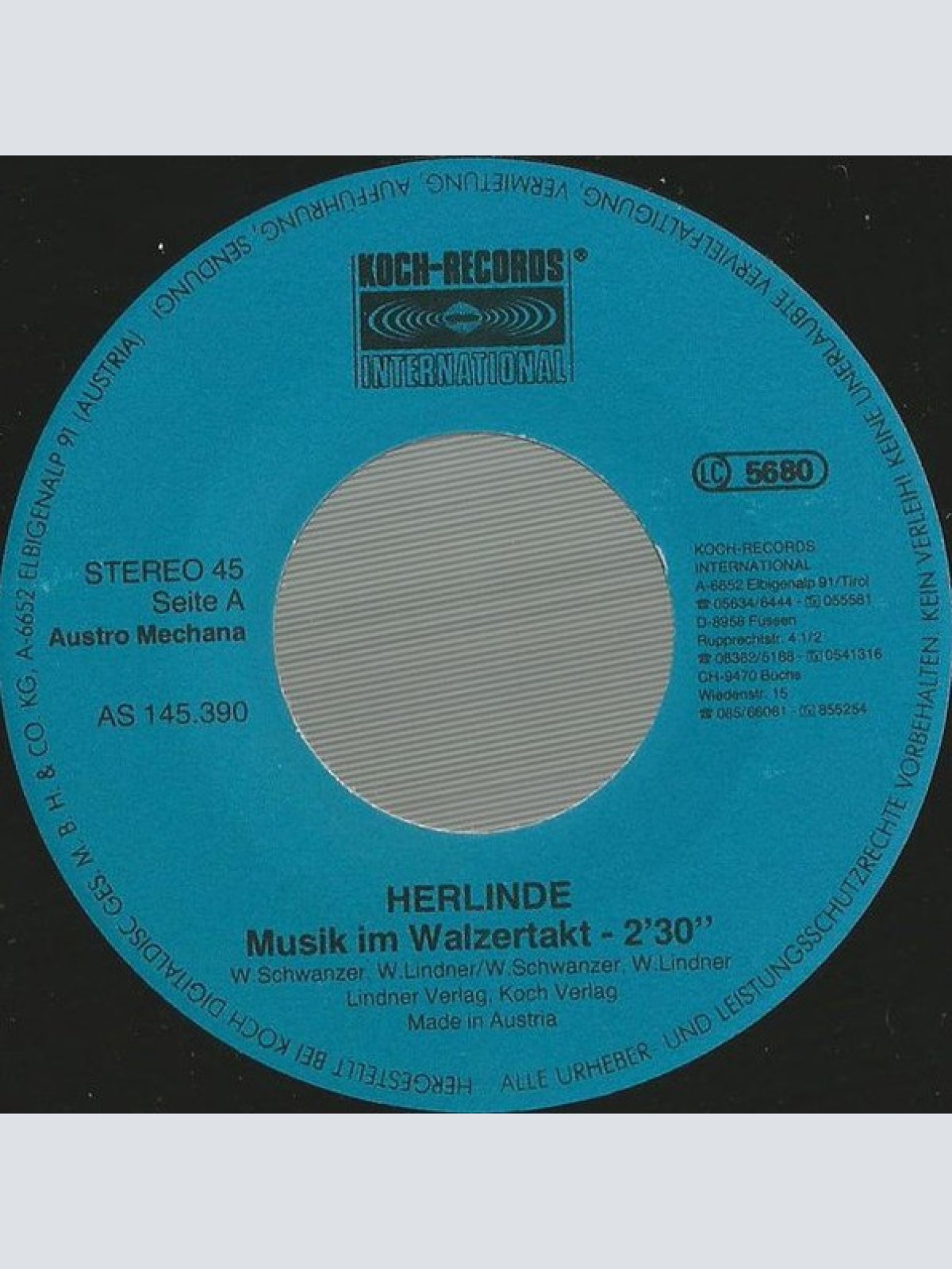 Vinyl / Herlinde - Musik Im Walzertakt