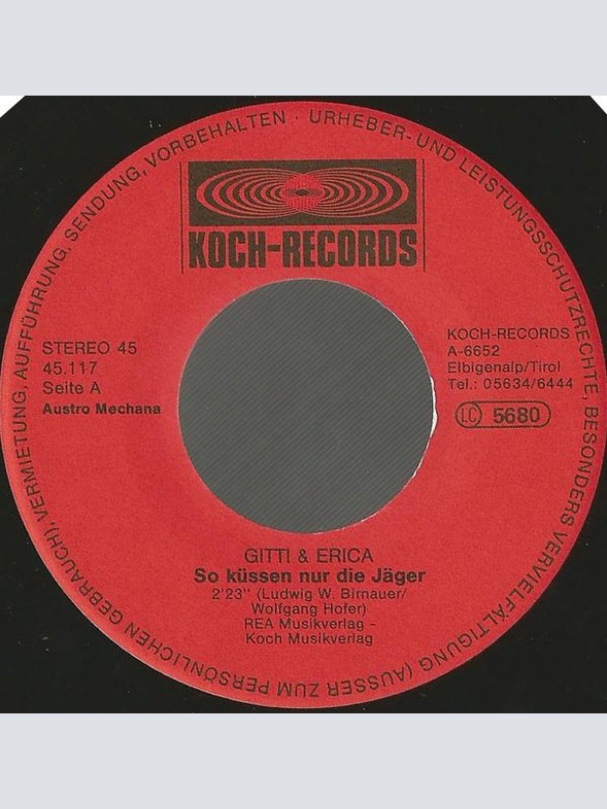Vinyl / Gitti & Erica* - So Küssen Nur Die Jäger