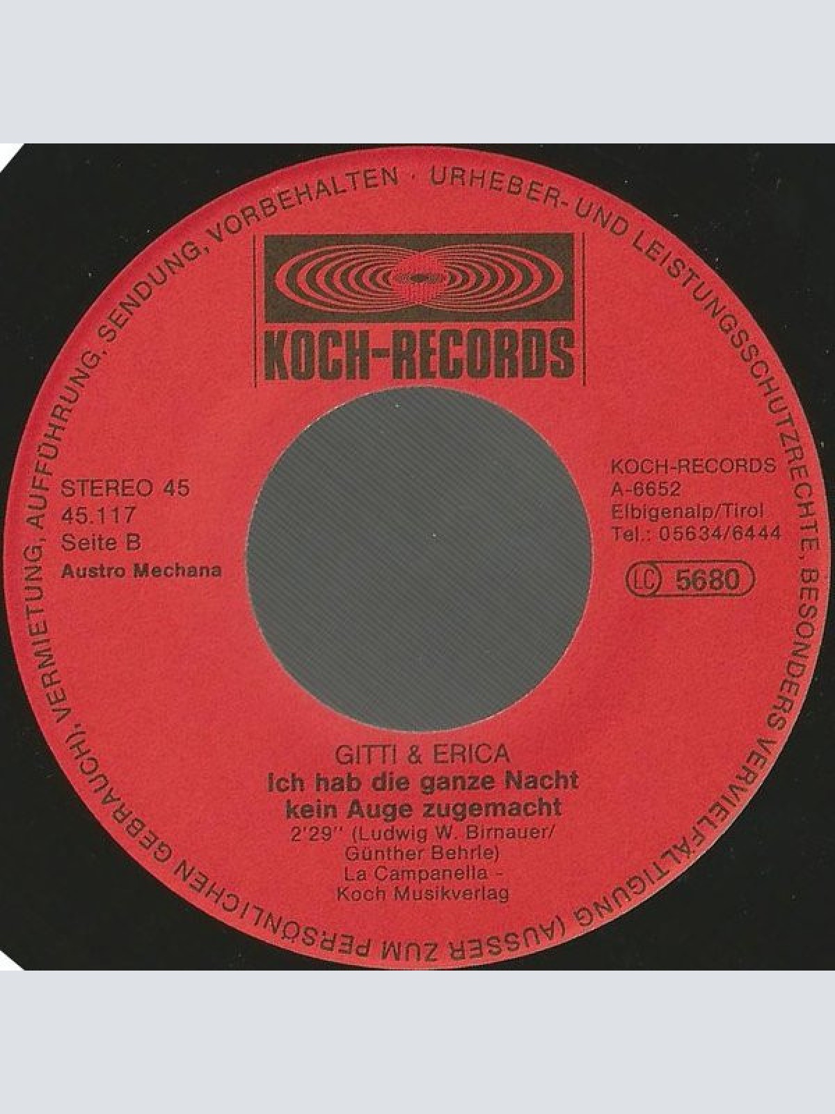 Vinyl / Gitti & Erica* - So Küssen Nur Die Jäger