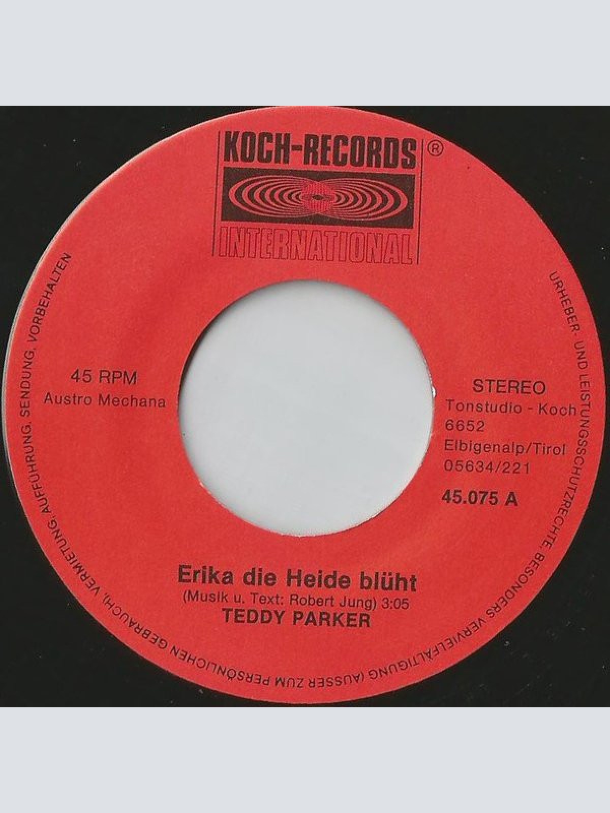Vinyl / Teddy Parker - Erika Die Heide Blüht