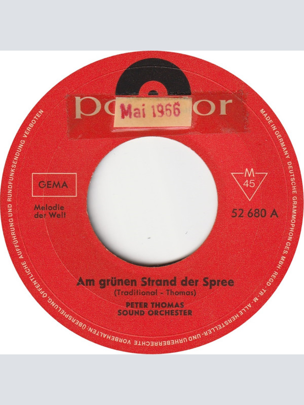 Vinyl / Peter-Thomas-Sound-Orchester* - Am Grünen Strand Der Spree