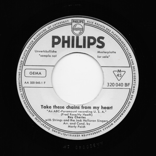 Vinyl / Ray Charles - Take These Chains From My Heart / No Letter Today