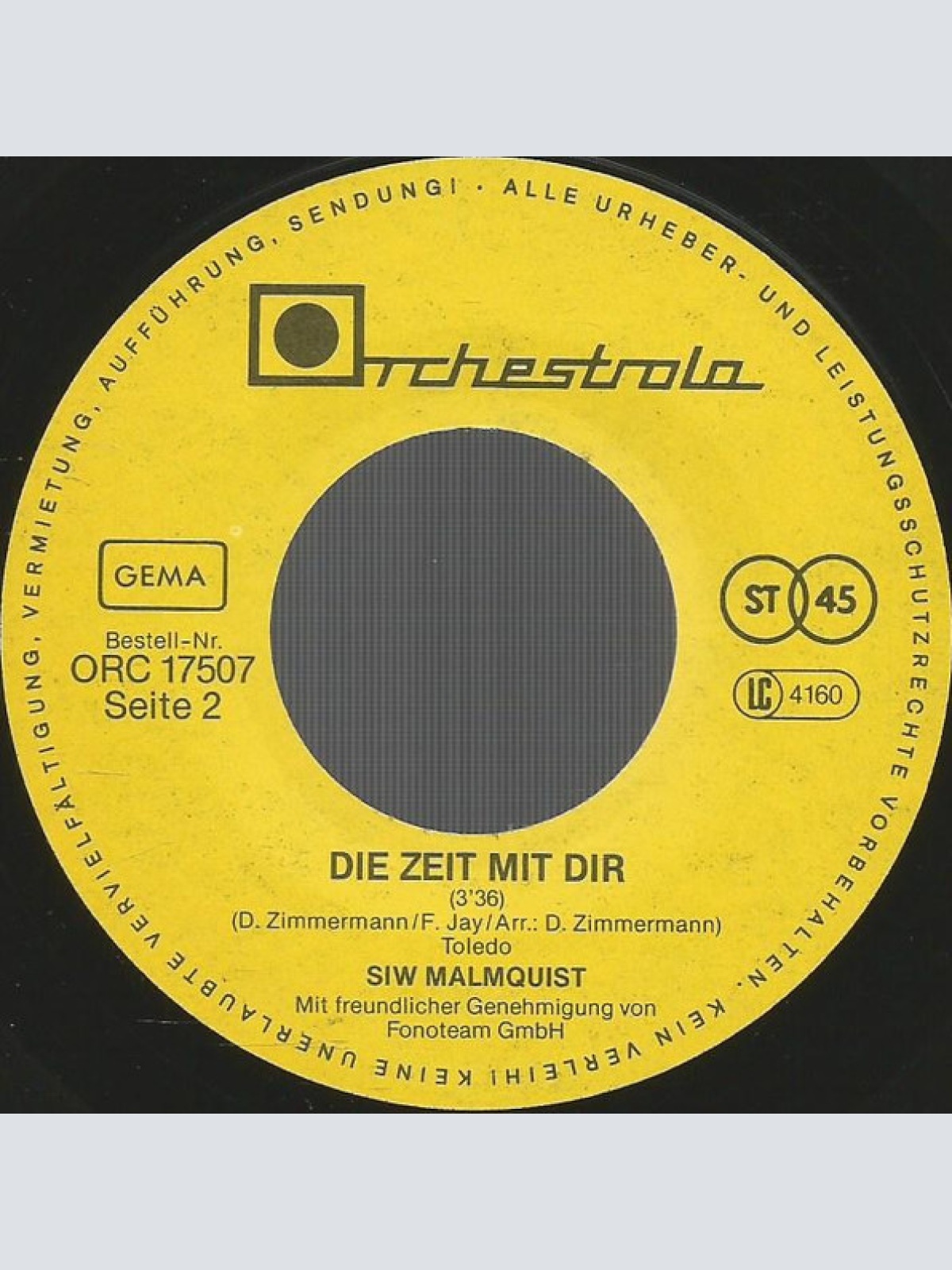 Vinyl / Siw Malmkvist - Der Wein Ist Gut / Die Zeit Mit Dir