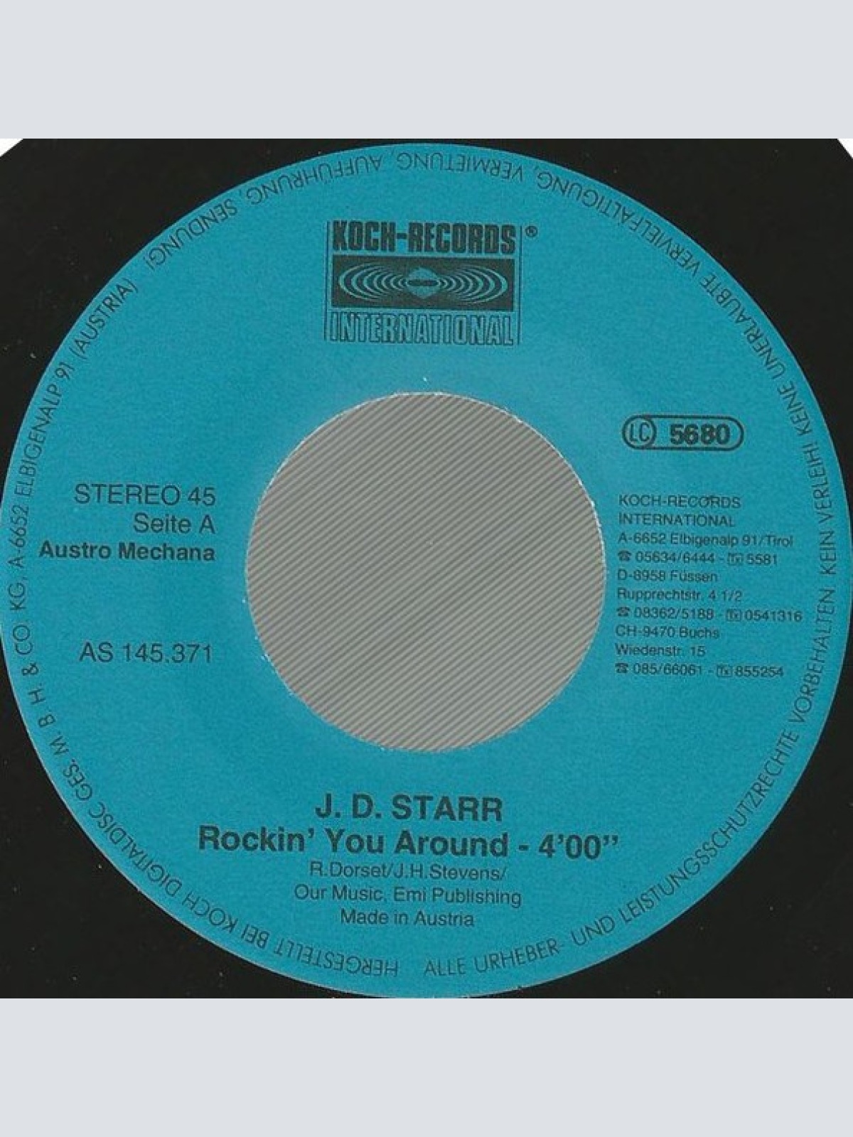 Vinyl / JD Starr - Rockin' You Around