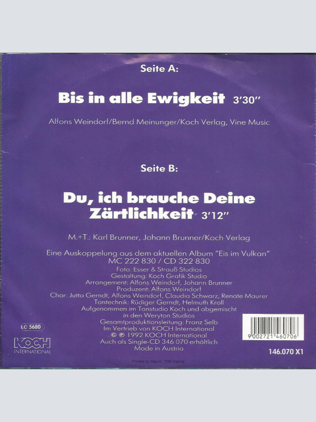 Vinyl / Brunner & Brunner - Bis In Alle Ewigkeit