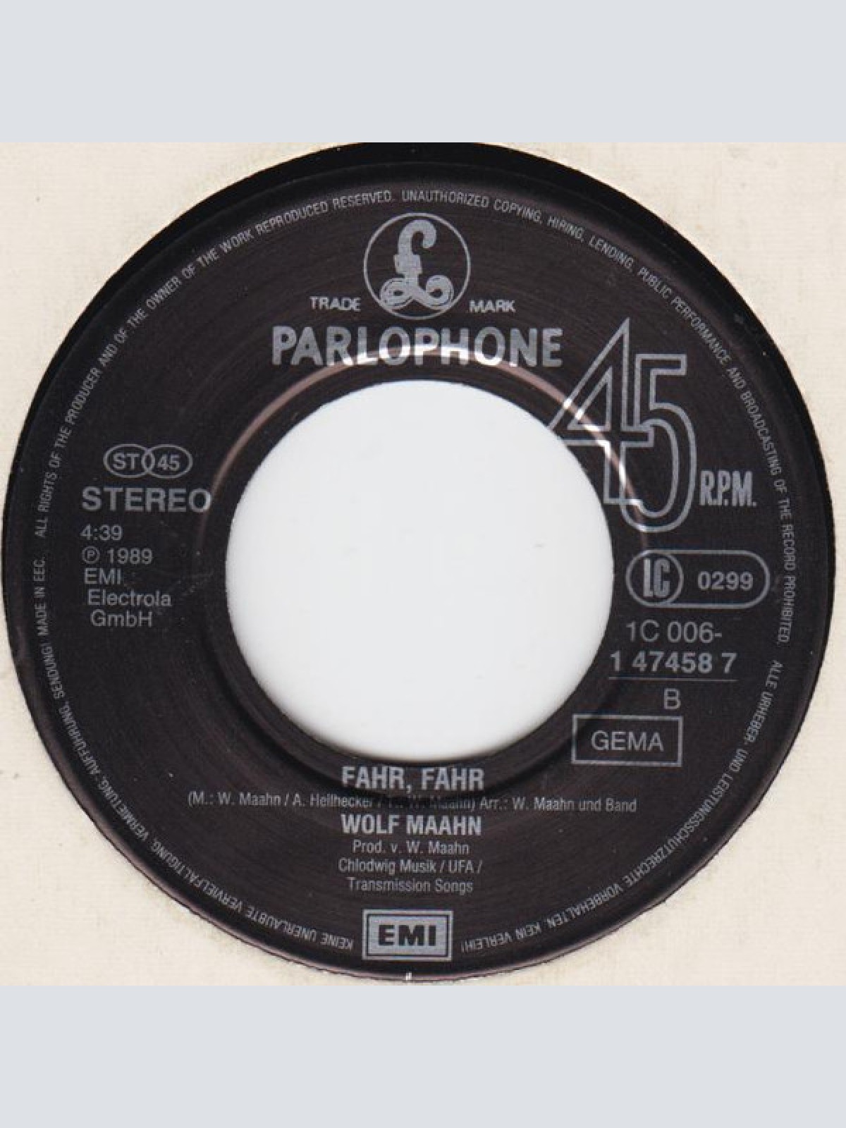 Vinyl / Wolf Maahn - Stunde Um Stunde