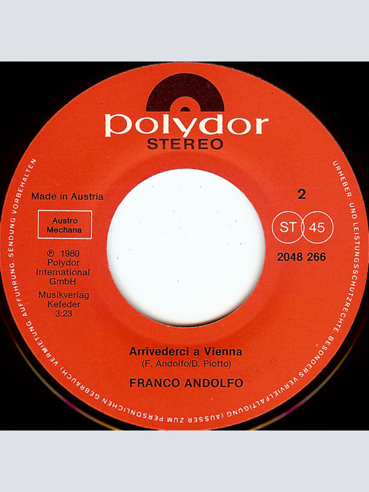 Vinyl / Franco Andolfo - La Ballata Dell Amore