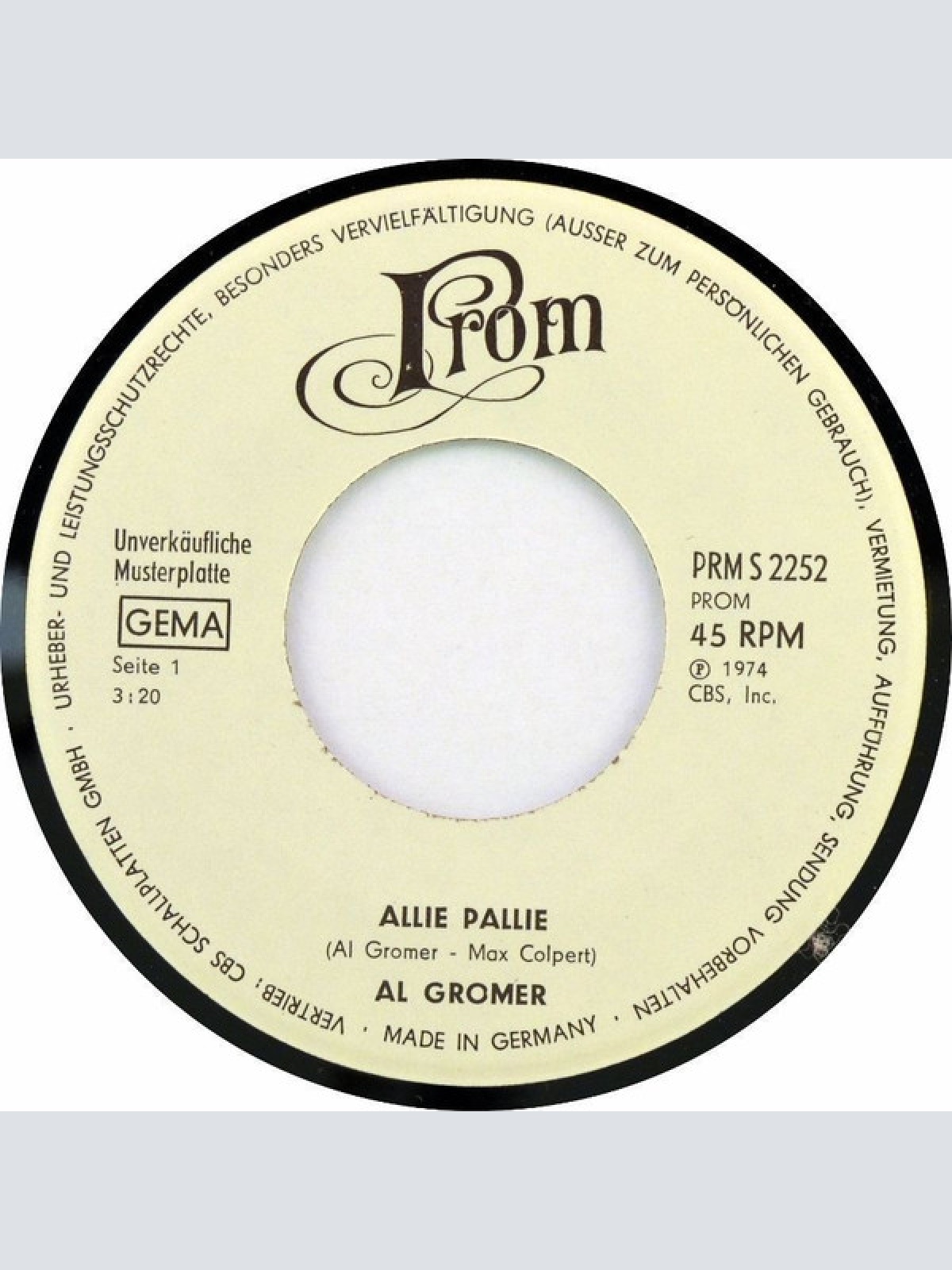 Vinyl / Al Gromer* - Allie Pallie