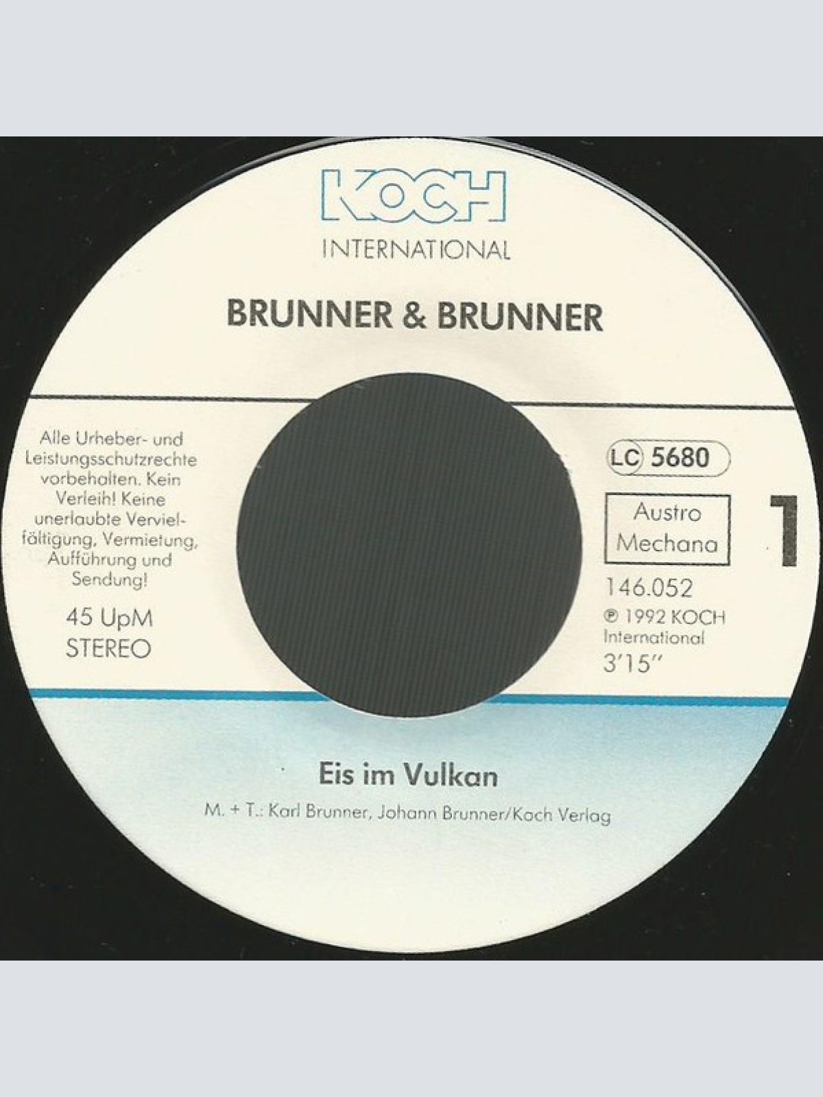 Vinyl / Brunner & Brunner - Eis Im Vulkan