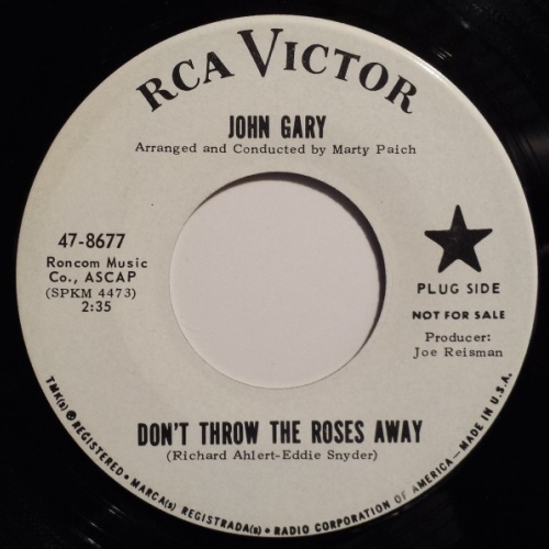 Vinyl / John Gary - Don't Throw Away The Roses