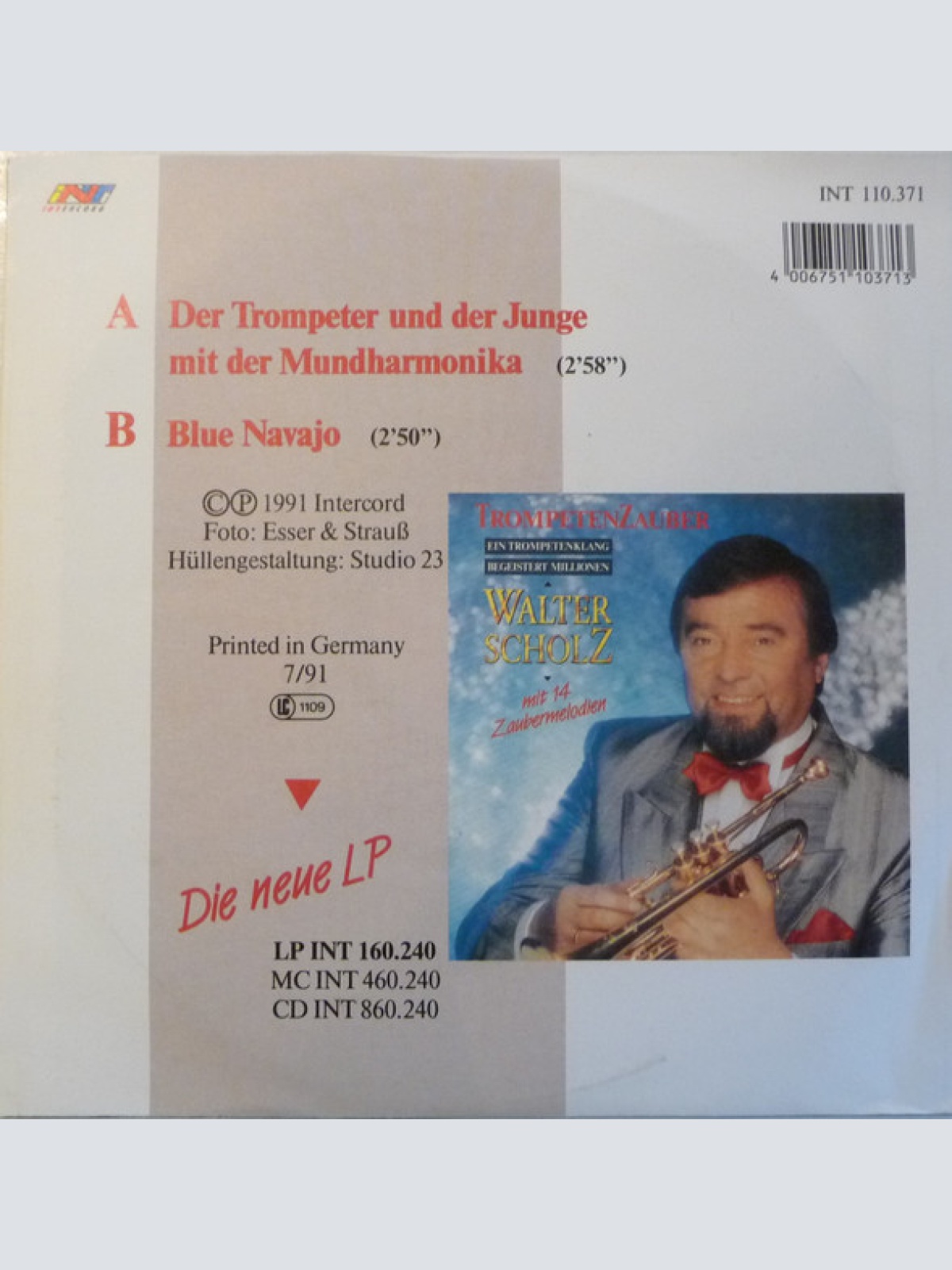 Vinyl / Walter Scholz - Der Trompeter Und Der Junge Mit Der Mundharmonika / Blue Navajo