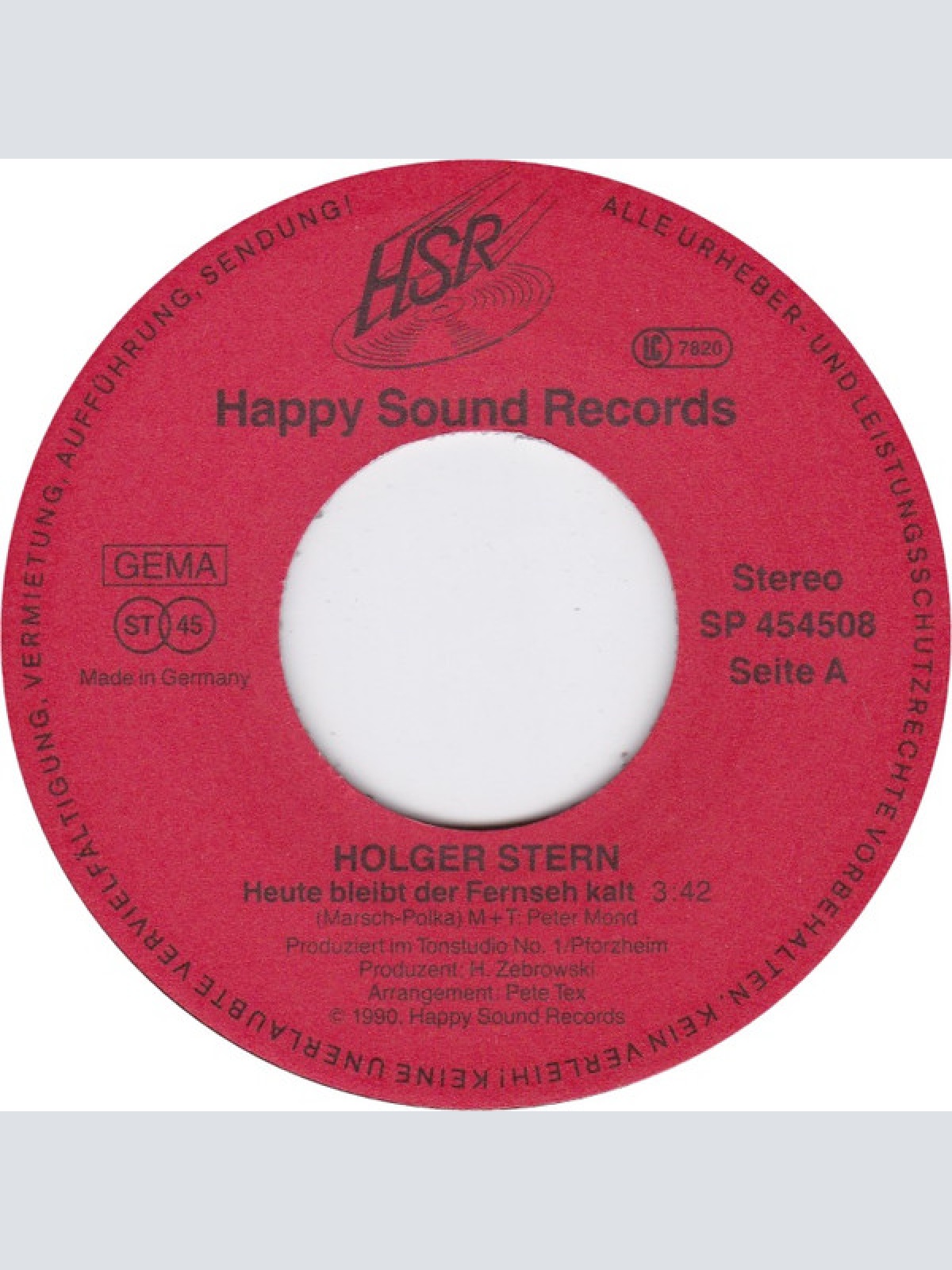 Vinyl / Holger Stern - Heute Bleibt Der Fernseh Kalt