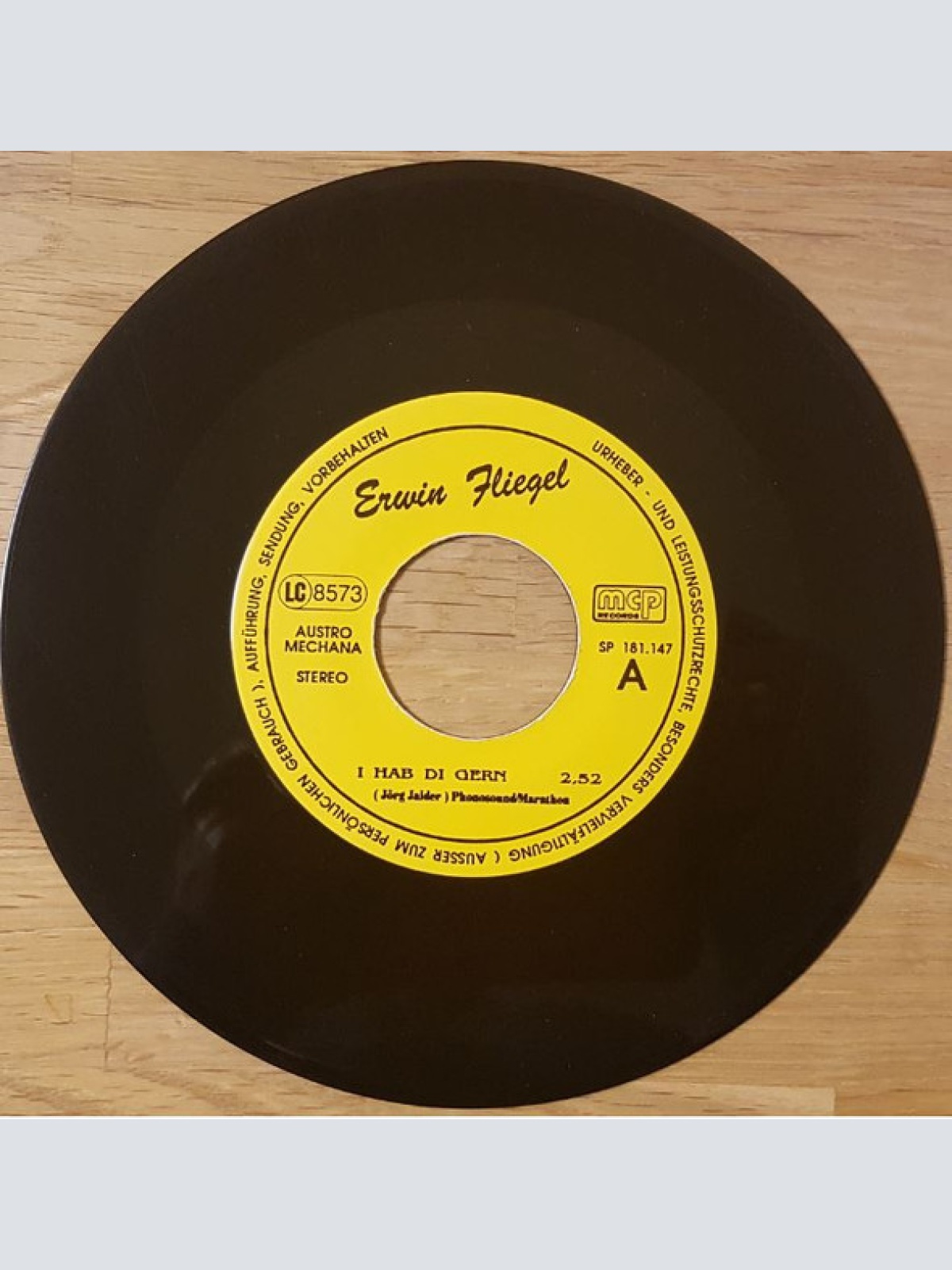 Vinyl / Erwin Fliegel - I Hab' Di Gern