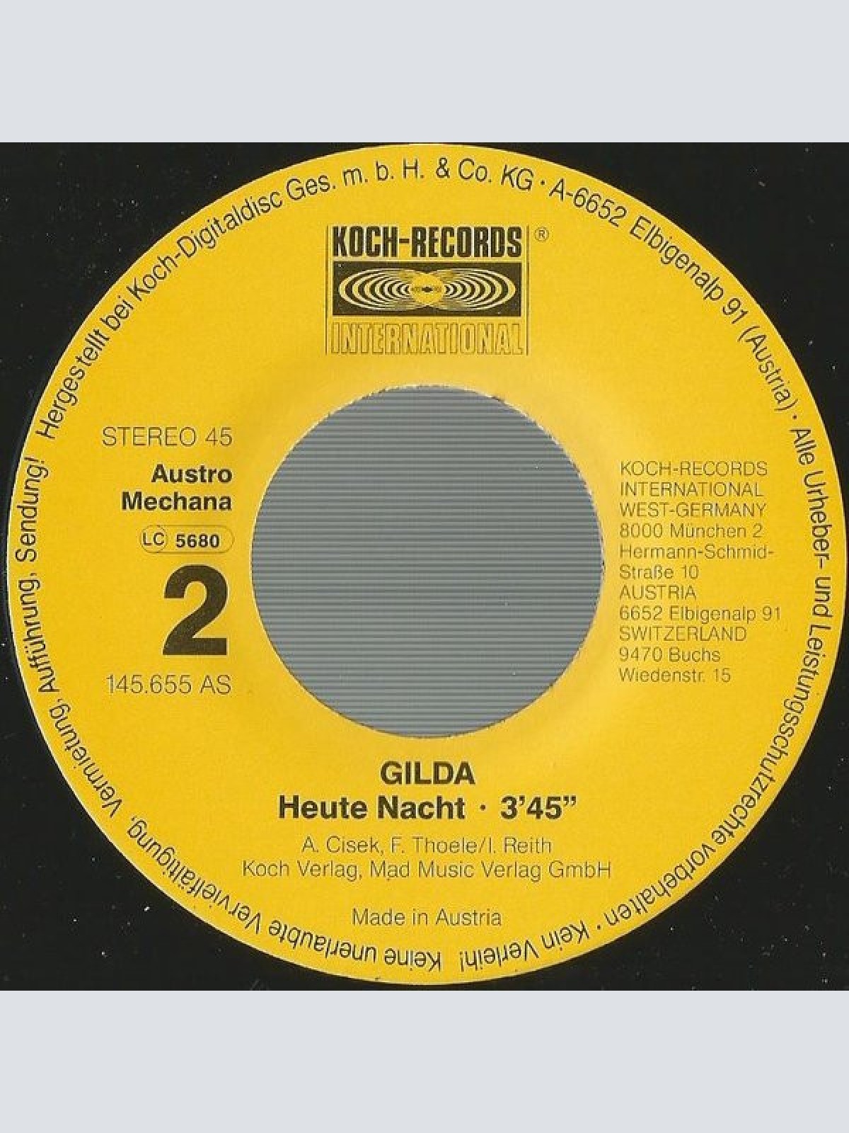 Vinyl / Gilda (6) - Soviel Liebe