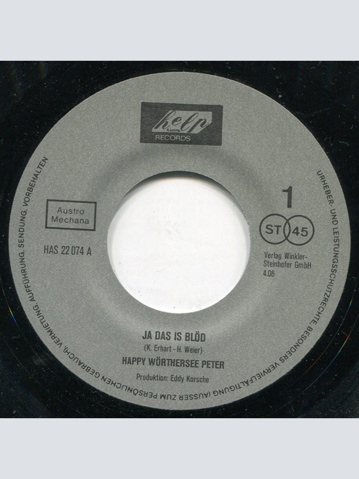 Vinyl / Happy Wörthersee Peter - Ja Das Ist Blöd / Pipihendl