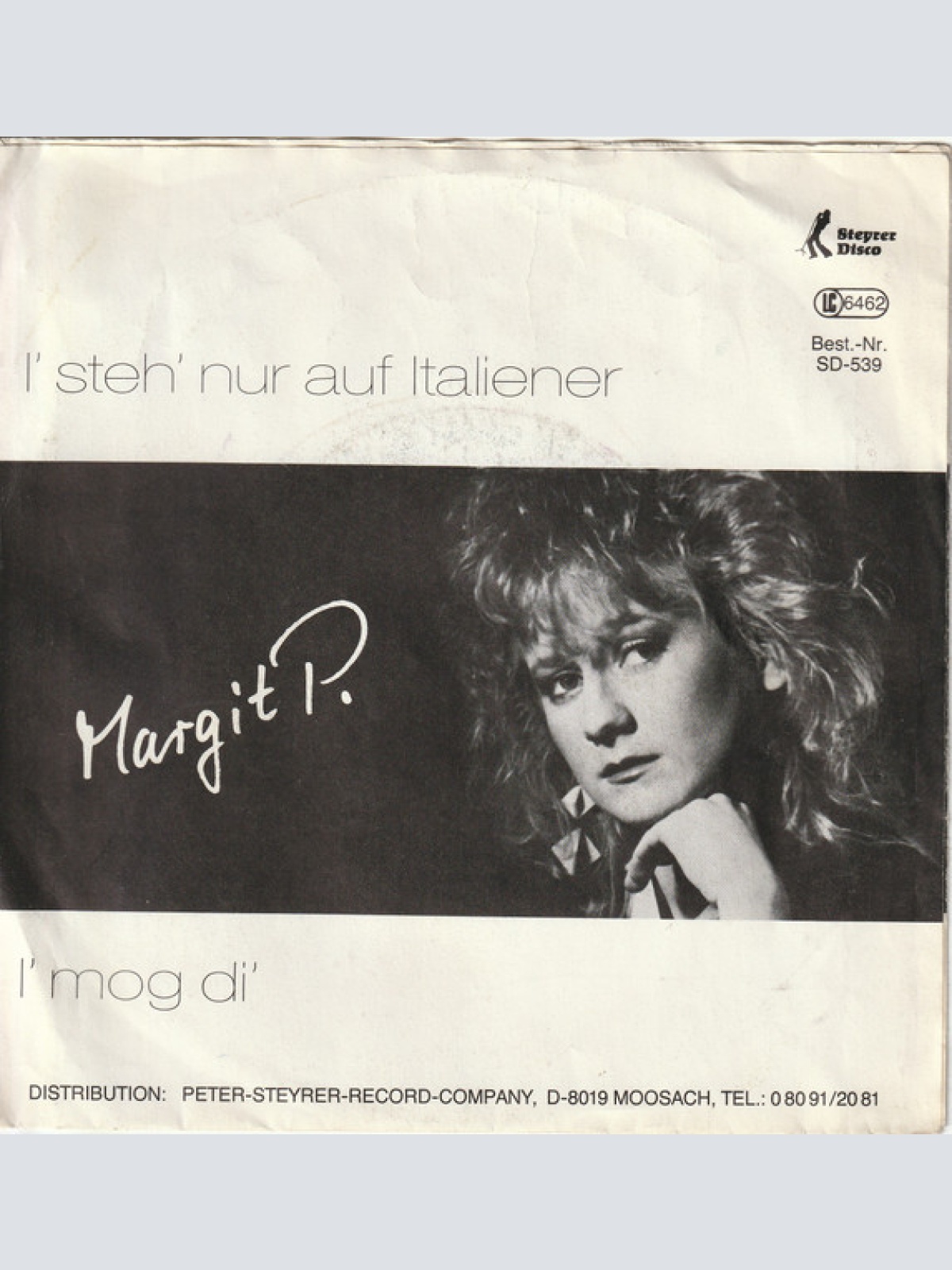 Vinyl / Margit P. - I' Steh' Nur Auf Italiener