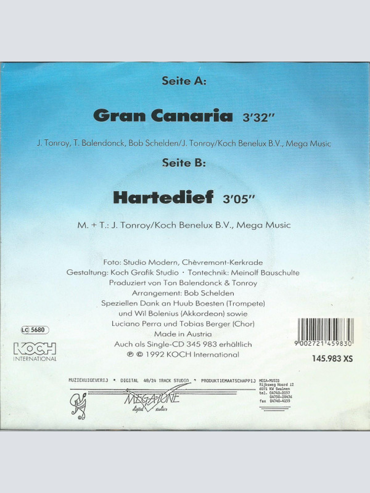 Vinyl / Peter-Jan & Hannelore - Gran Canaria