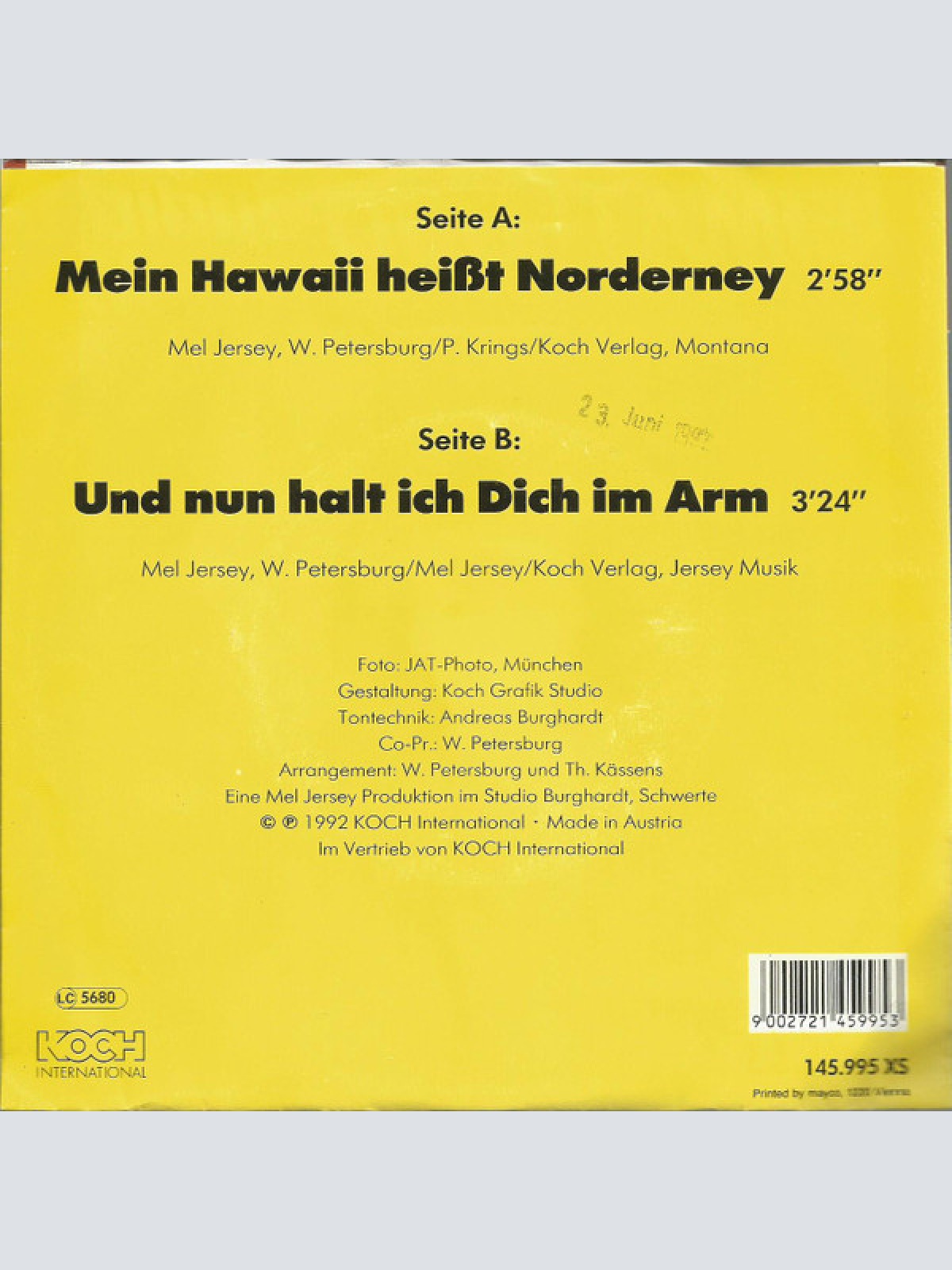 Vinyl / Heimat-Duo Judith & Mel* - Mein Hawaii Heißt Norderney
