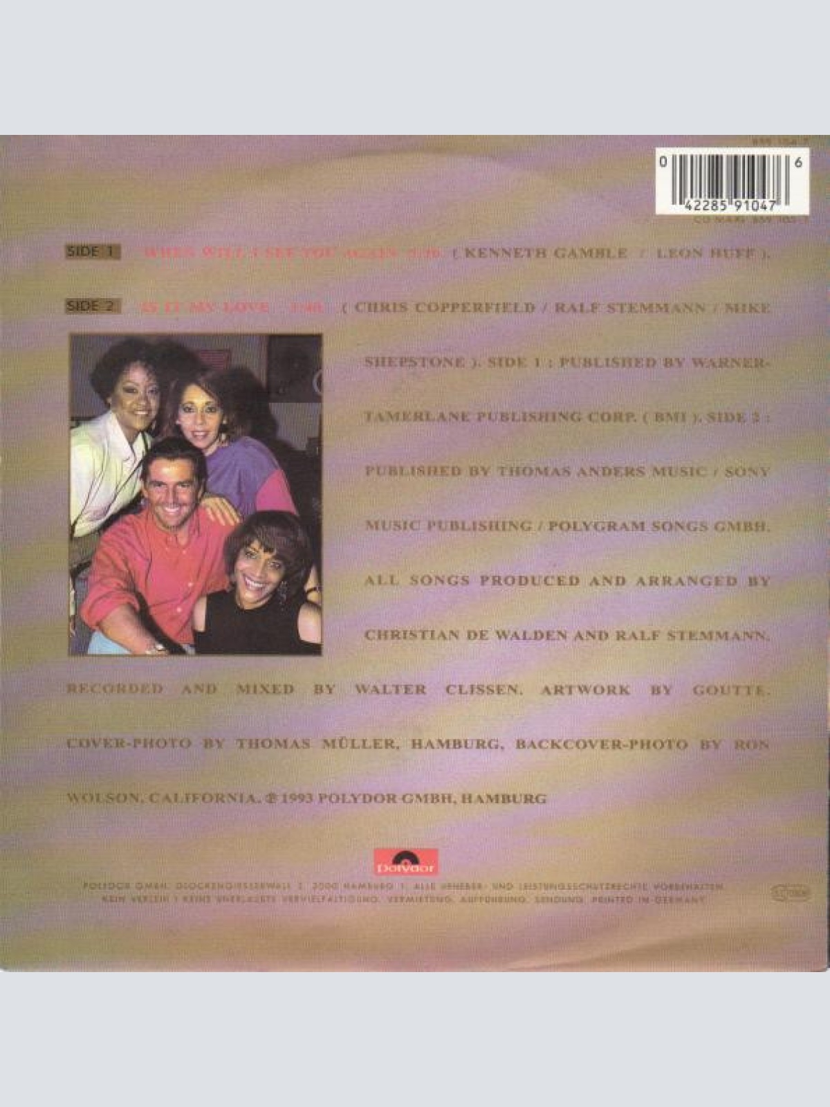 Vinyl / Thomas Anders Featuring The Three Degrees - When Will I See You Again