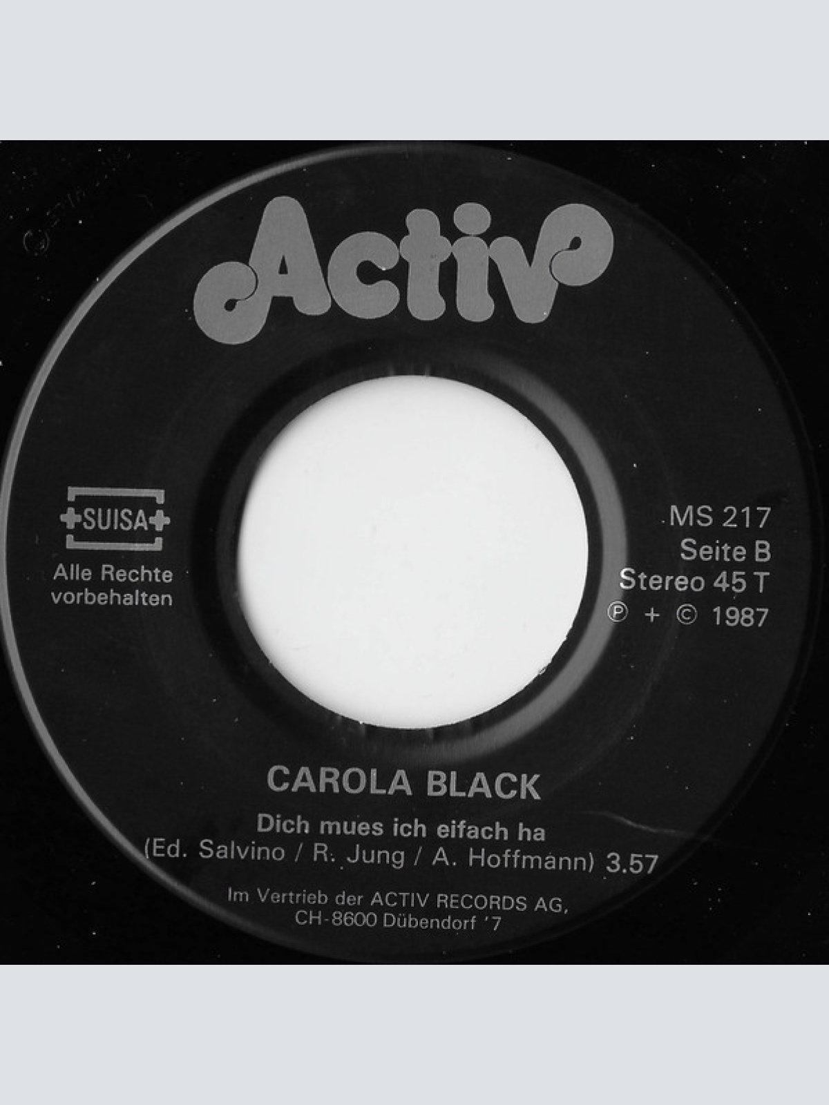 Vinyl / Carola Black - Ich Stah'n Uff En Schwiizermaa