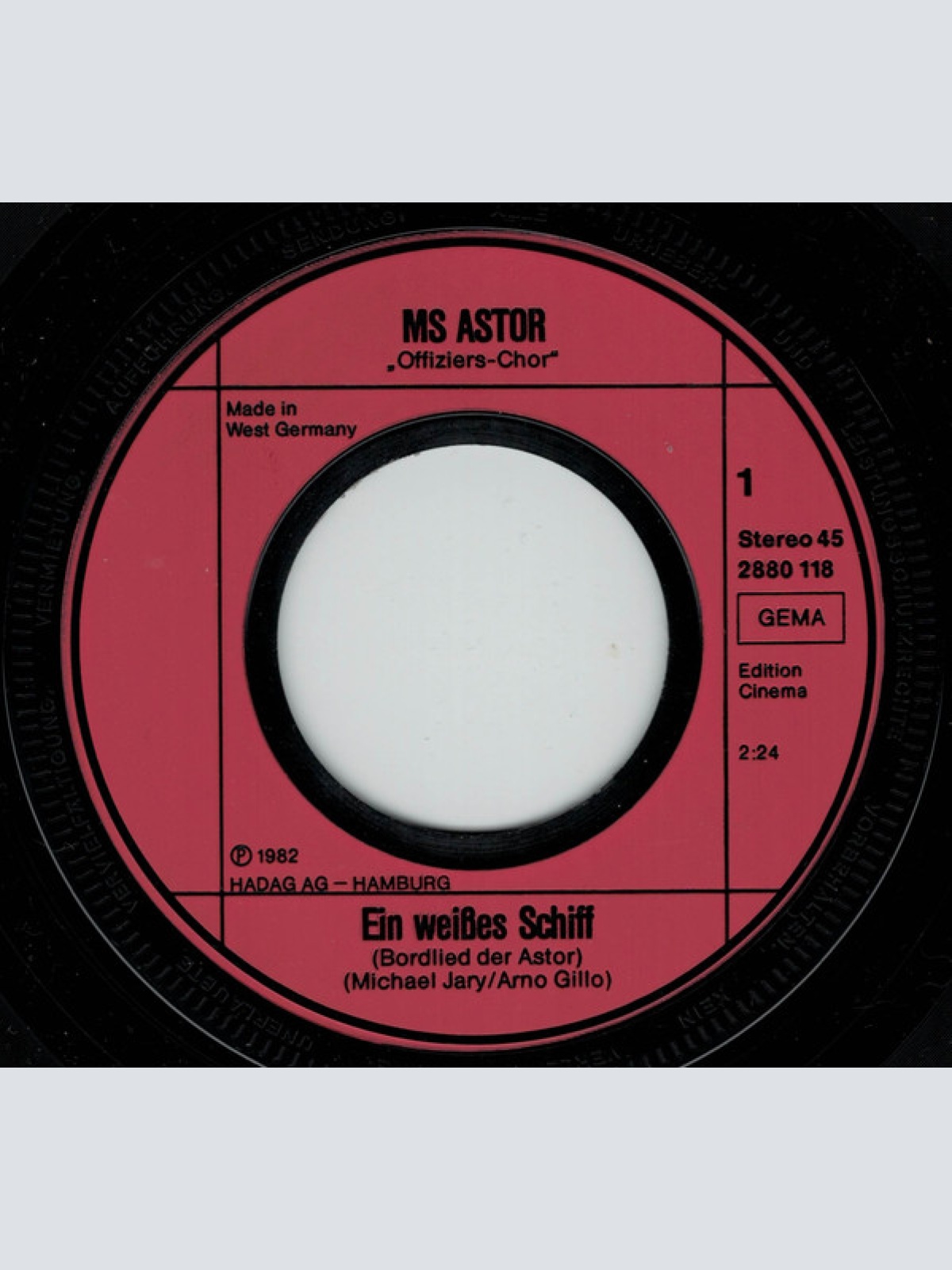 Vinyl / MS Astor "Offiziers-Chor" - Ein Weißes Schiff