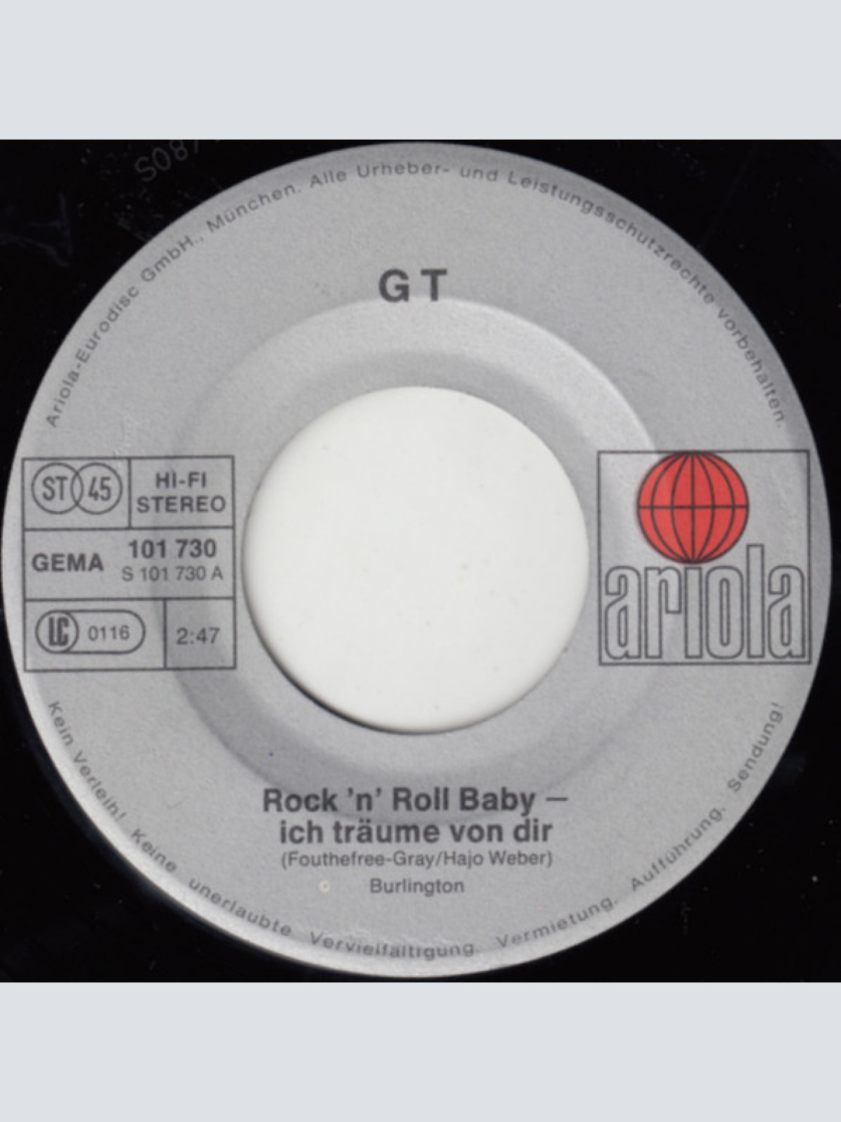 Vinyl / GT (18) - Rock'n Roll Baby - Ich Träume Von Dir