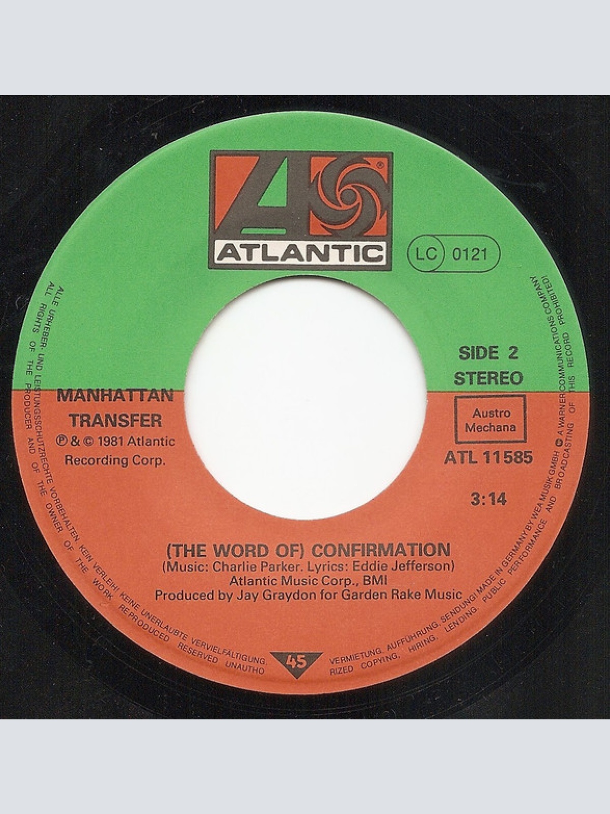 Vinyl / The Manhattan Transfer - Boy From New York City