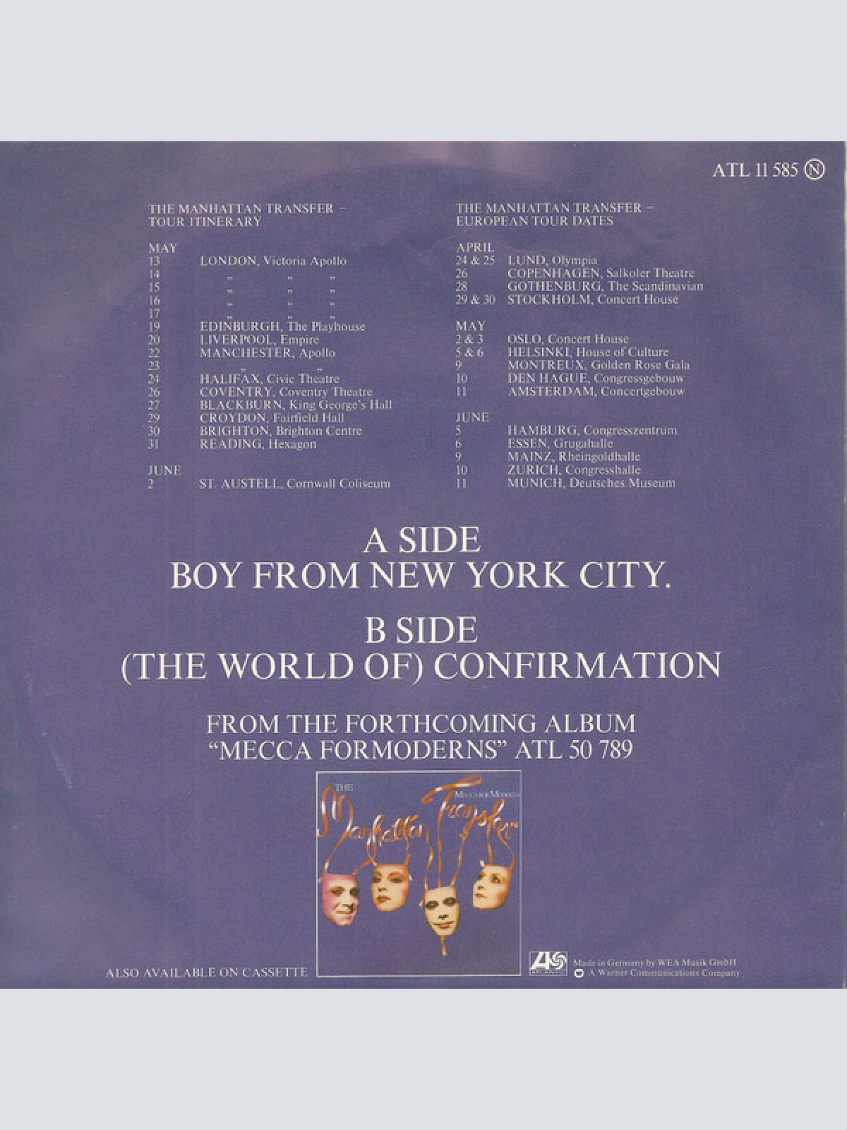 Vinyl / The Manhattan Transfer - Boy From New York City