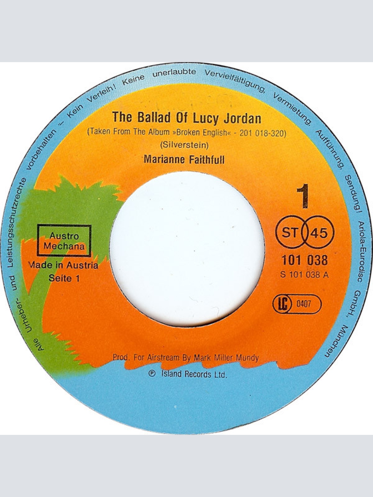 Vinyl / Marianne Faithfull - Lucy Jordan